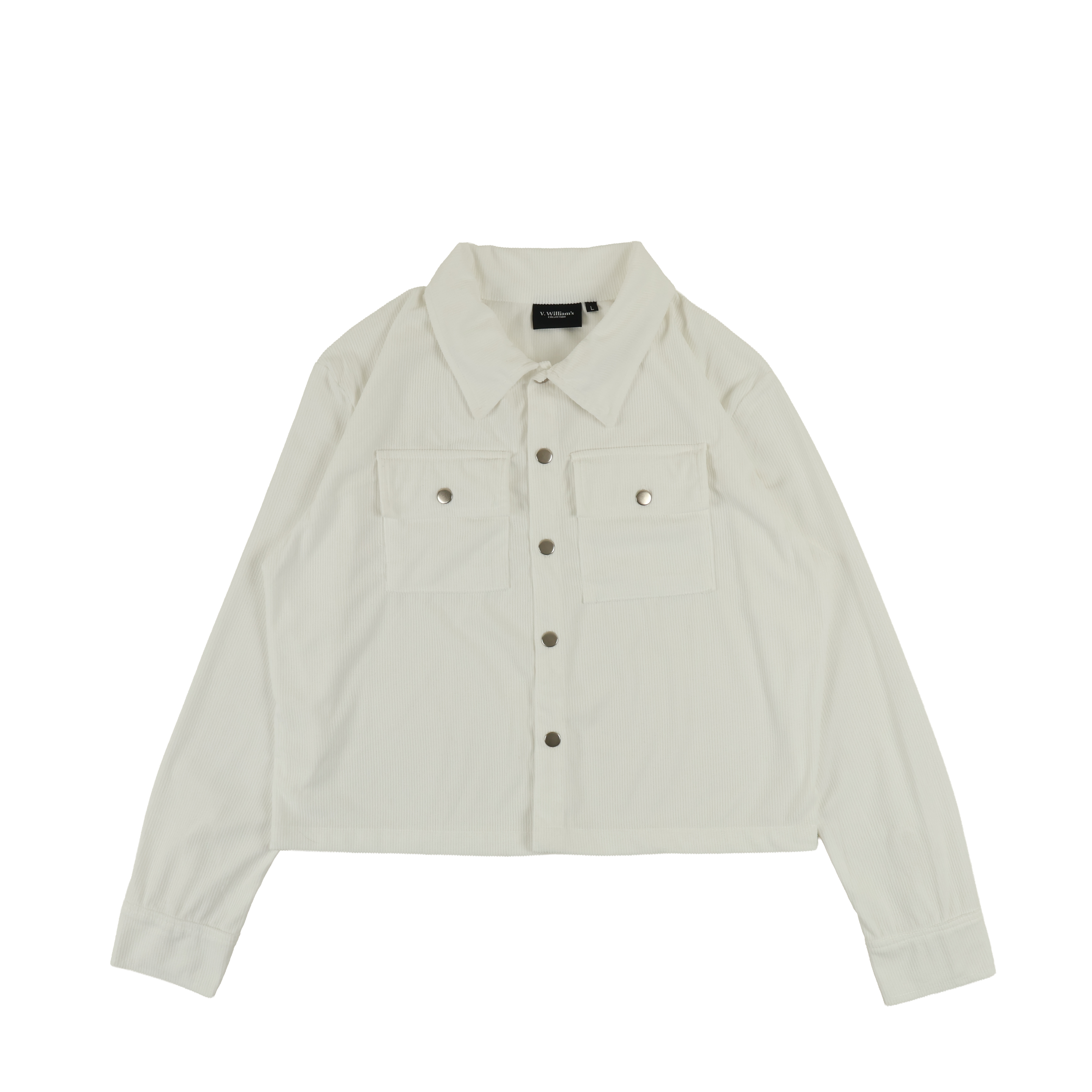V. William's Curduroy Boxy Cropped Jacket