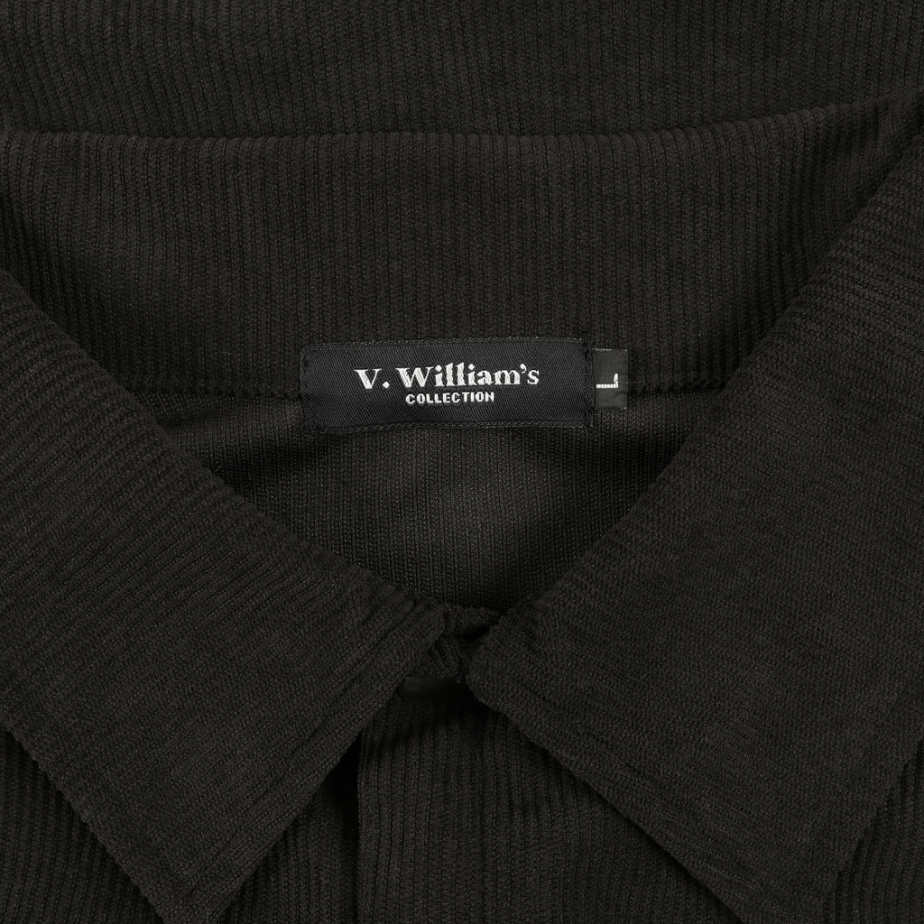 V. William's Curduroy Boxy Cropped Jacket