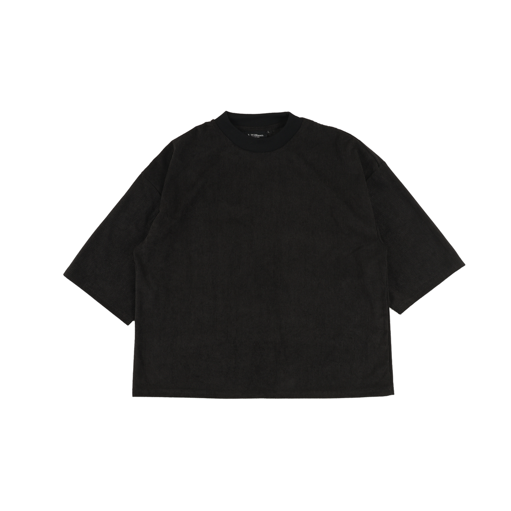 V. William's Curduroy Boxy Cropped T-Shirt