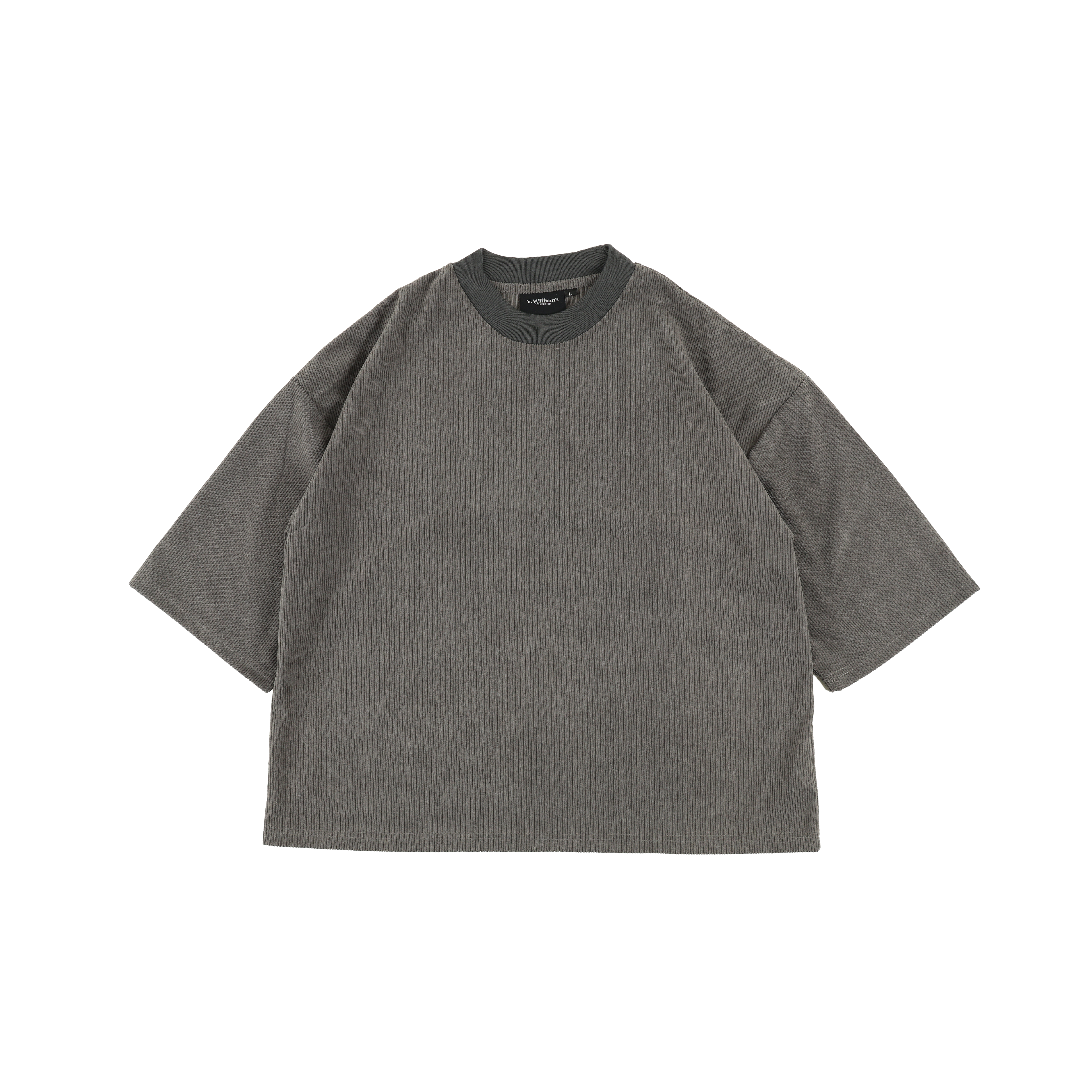 V. William's Curduroy Boxy Cropped T-Shirt
