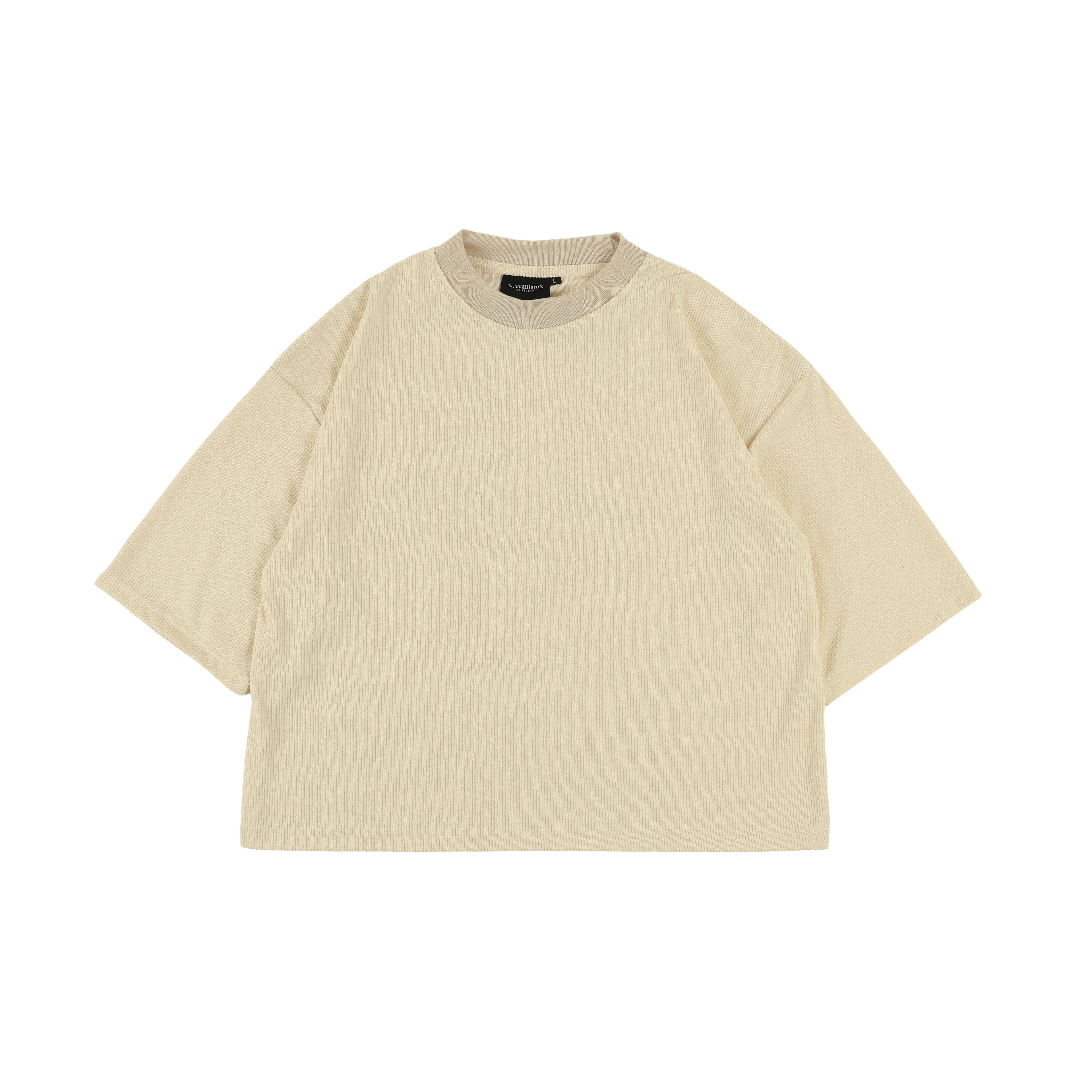 V. William's Curduroy Boxy Cropped T-Shirt