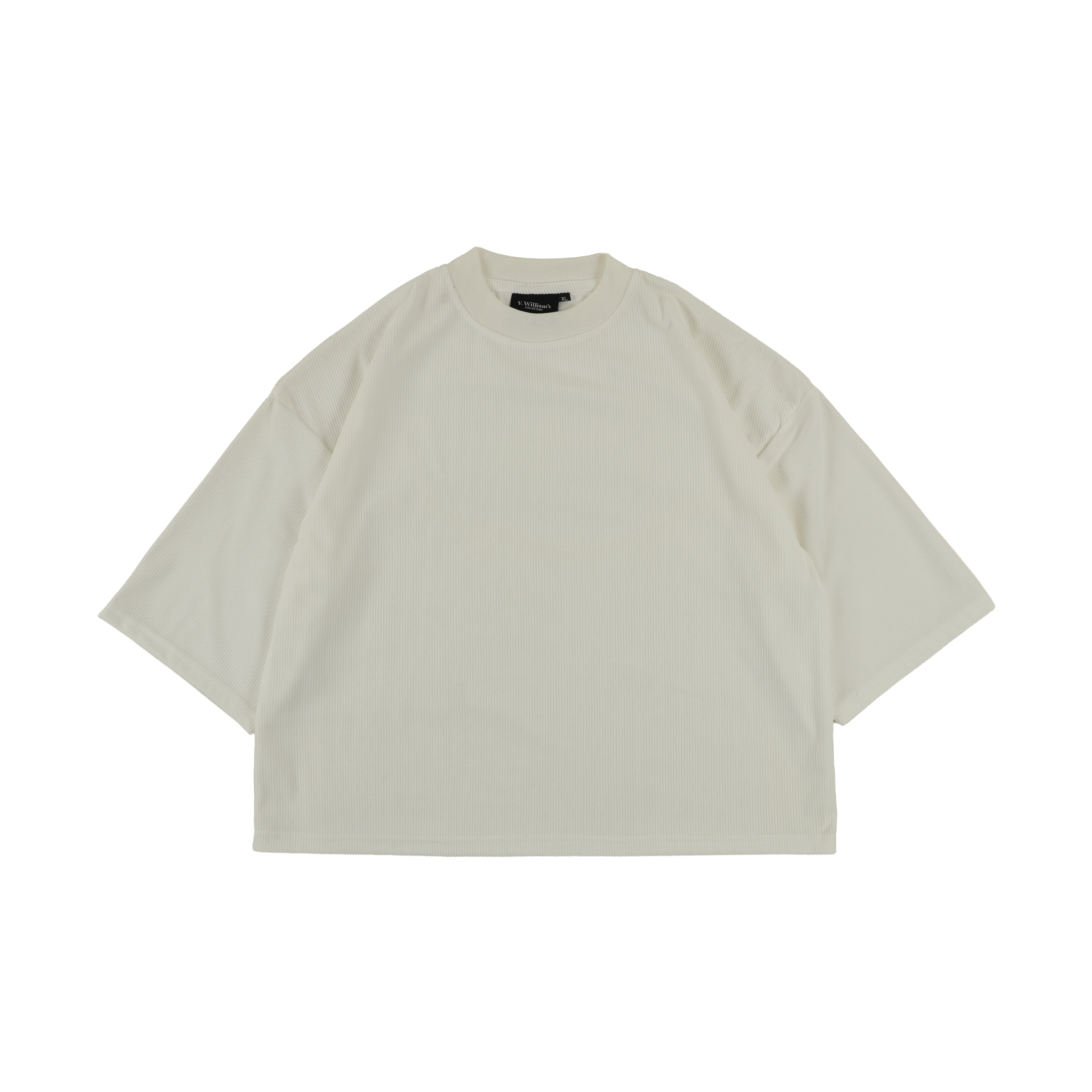 V. William's Curduroy Boxy Cropped T-Shirt