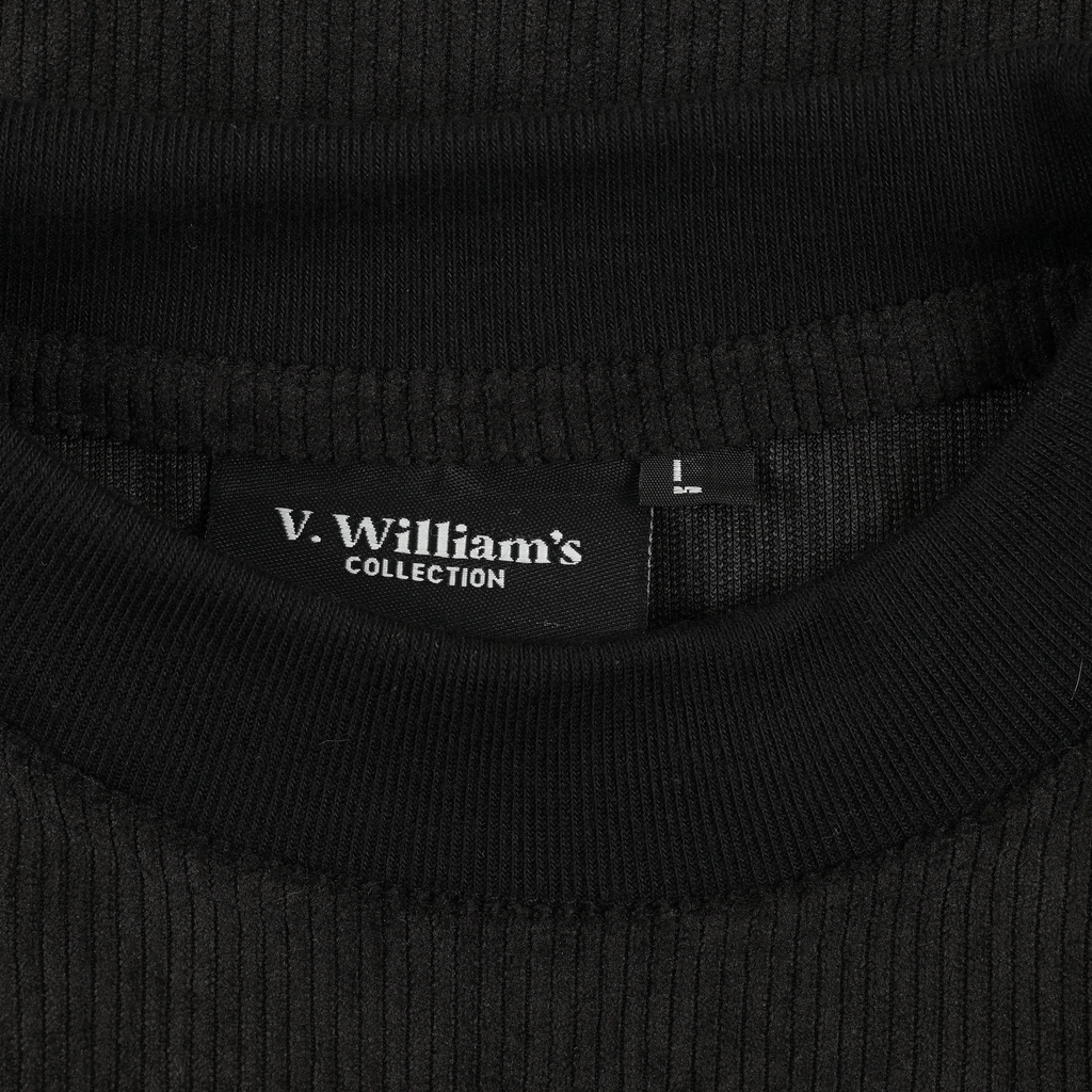 V. William's Curduroy Boxy Cropped T-Shirt