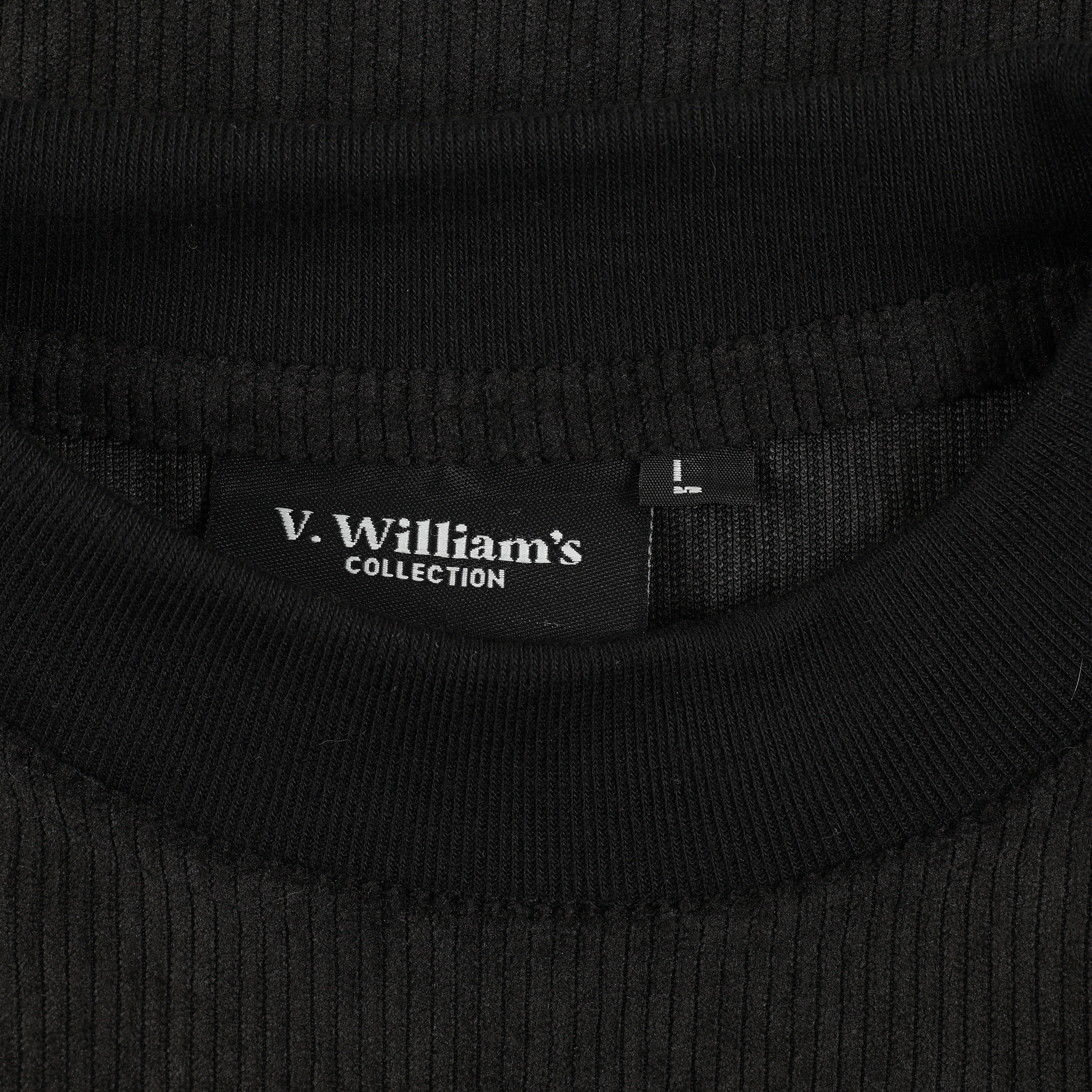 V. William's Curduroy Boxy Cropped T-Shirt