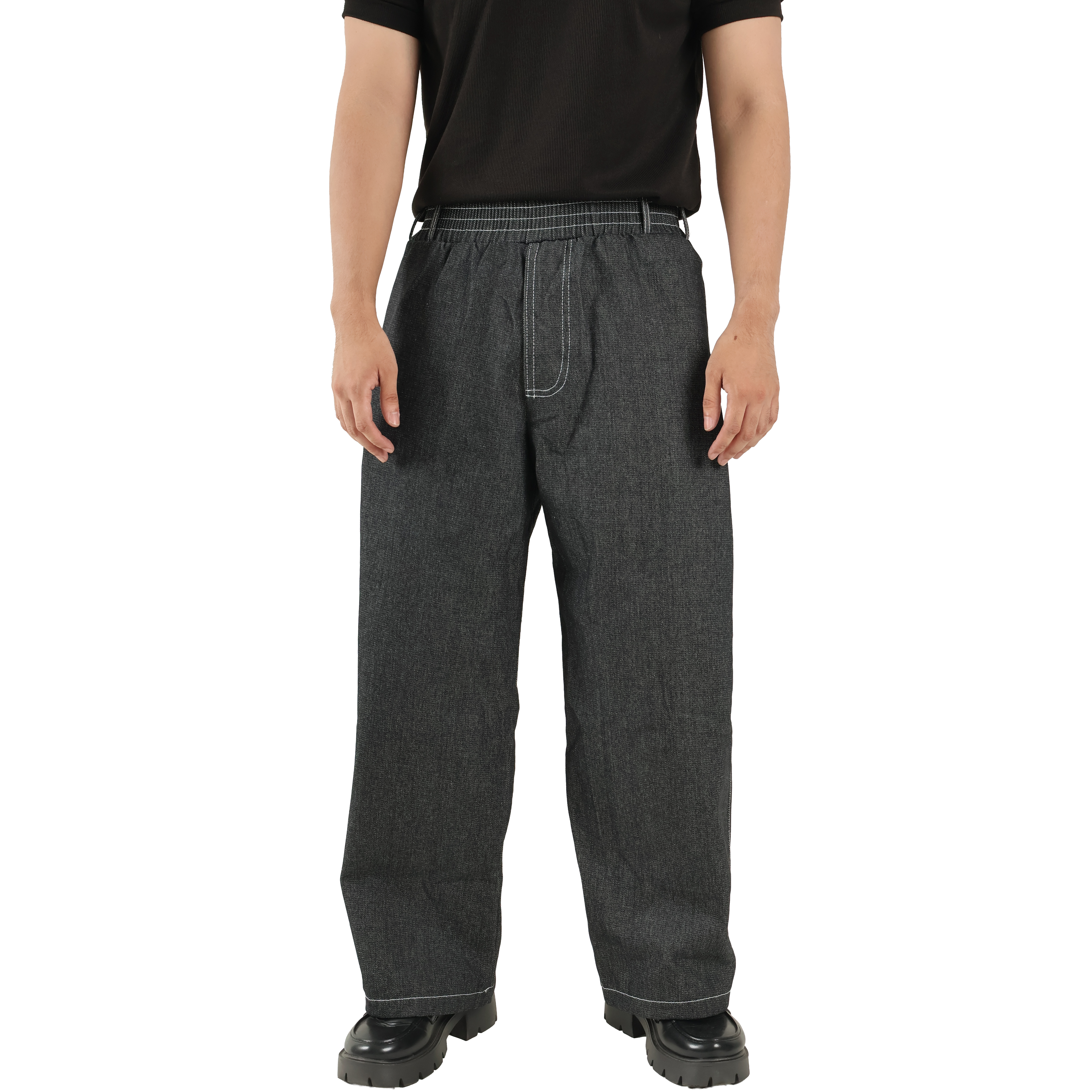 V. William's Raw Denim Barrel Pants