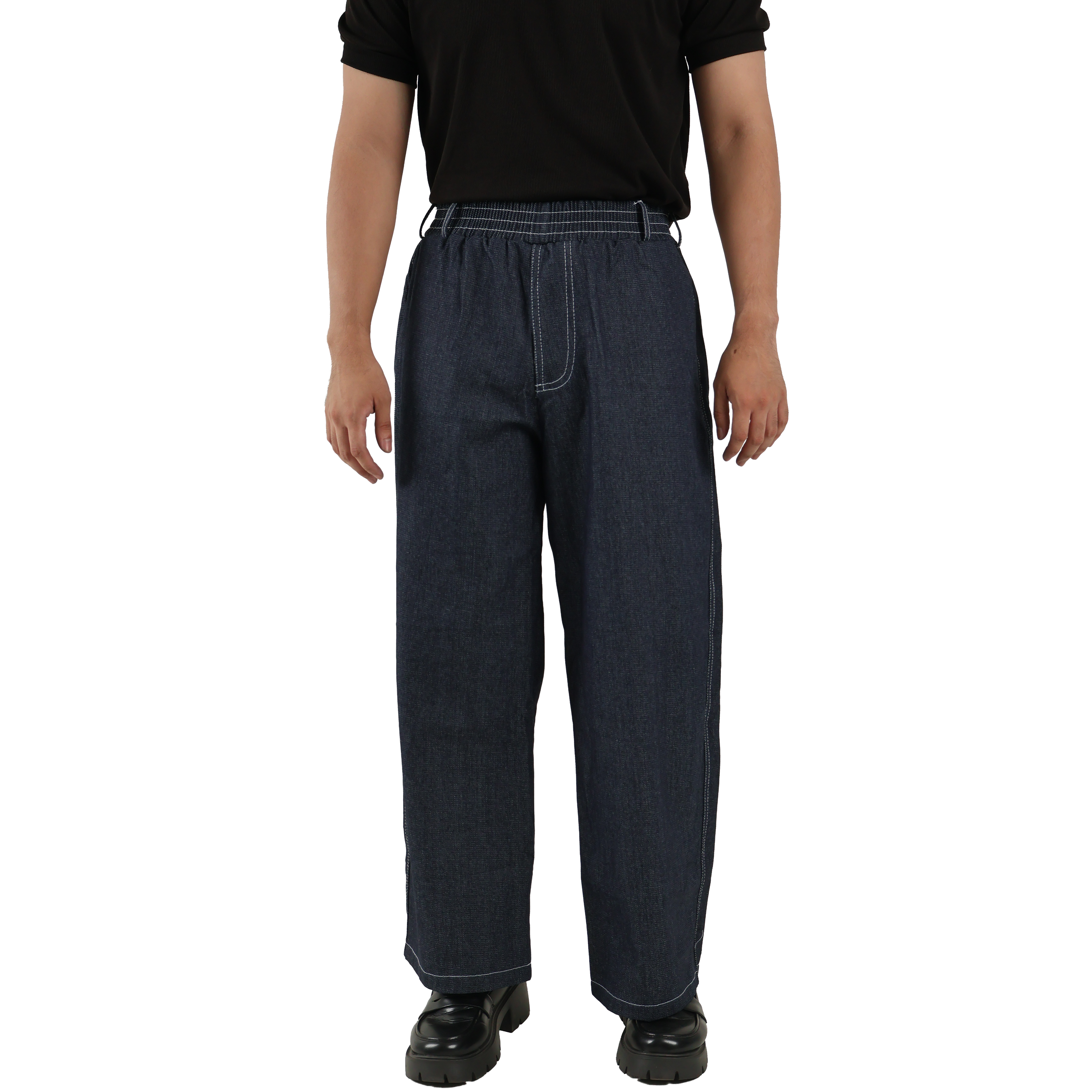 V. William's Raw Denim Barrel Pants