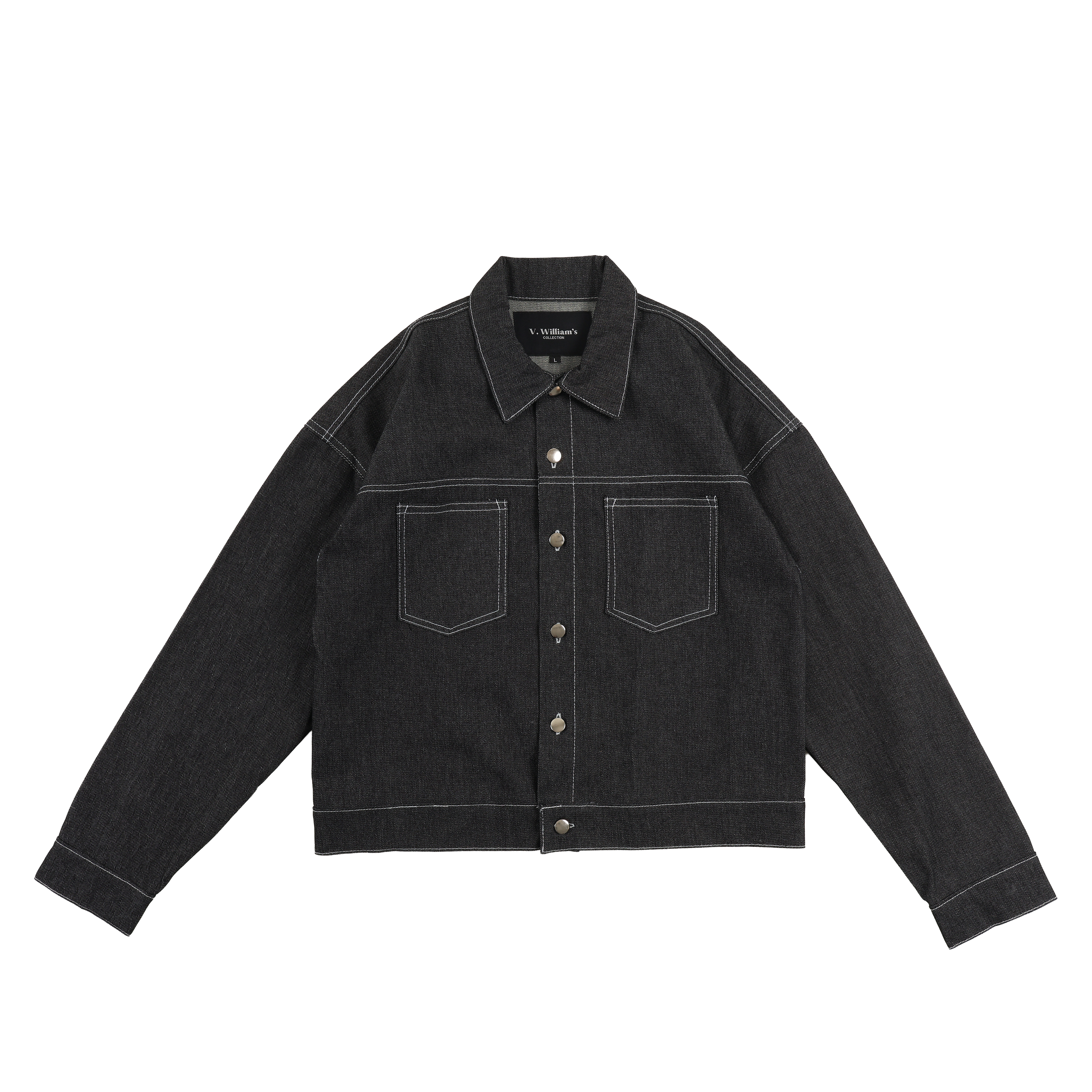V. William's Raw Denim Cropped Jacket