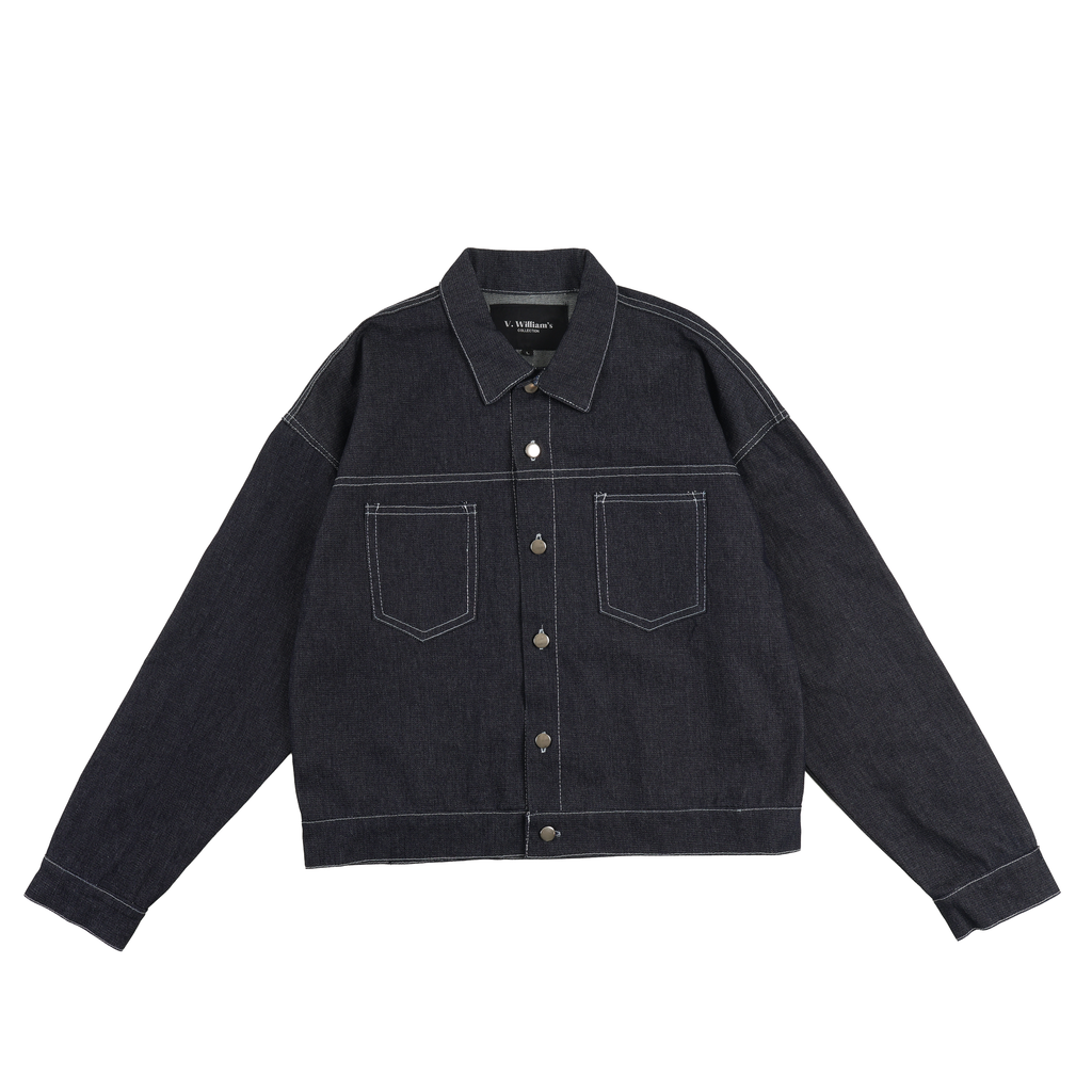 V. William's Raw Denim Cropped Jacket