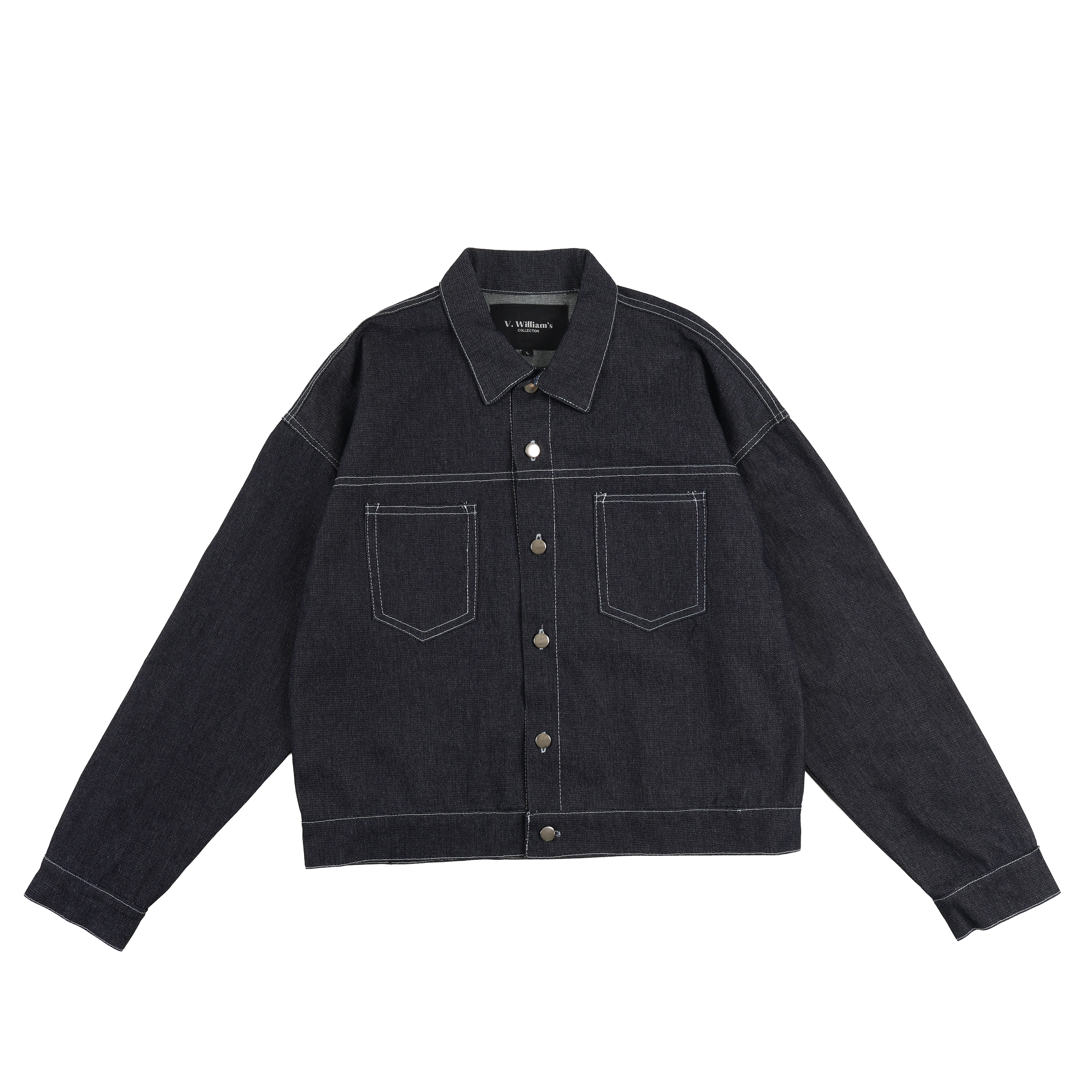 V. William's Raw Denim Cropped Jacket