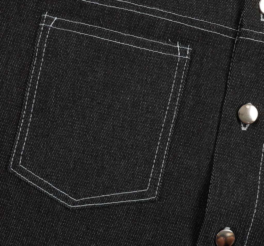 V. William's Raw Denim Cropped Jacket