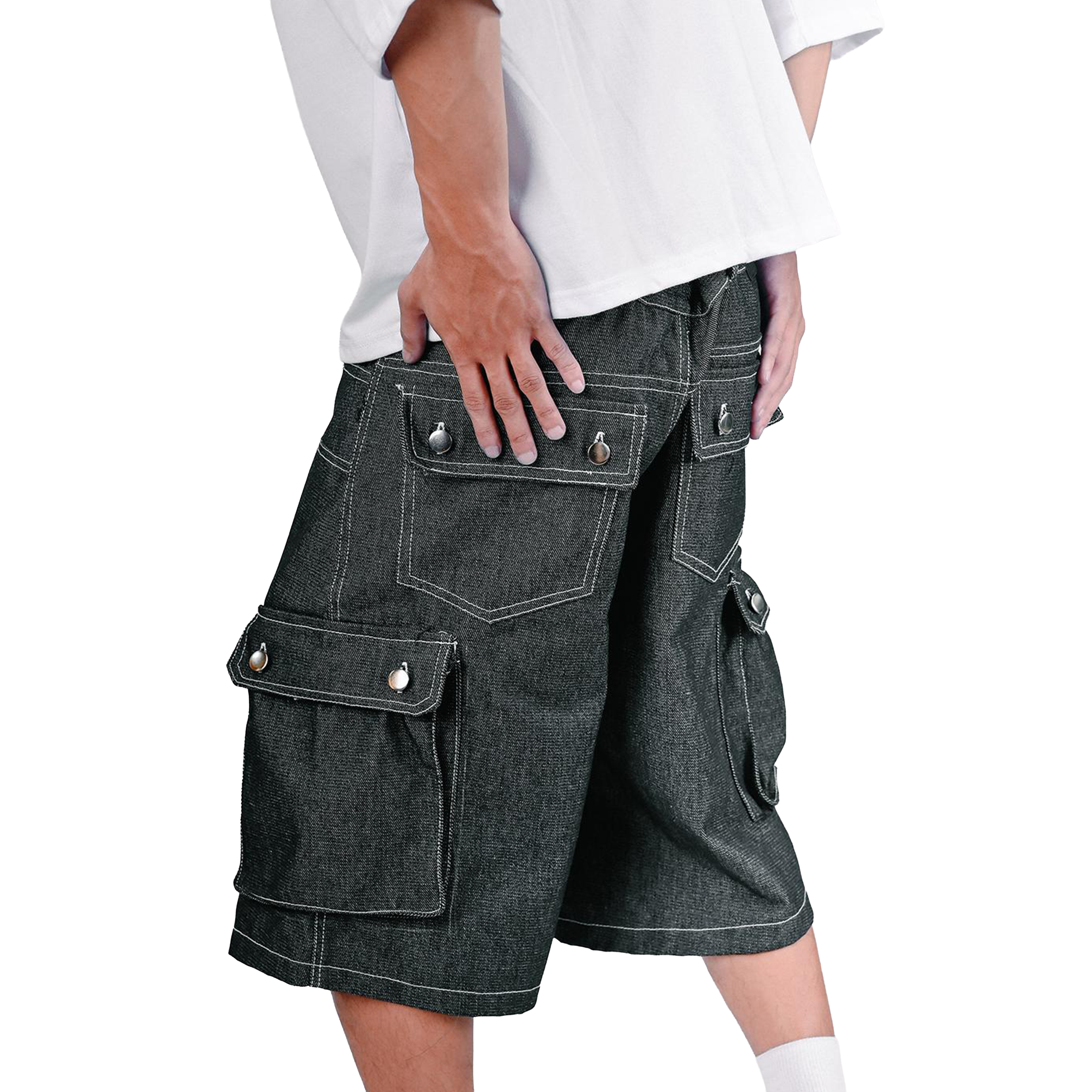 V. William's Raw Denim 6 Pocket Jorts