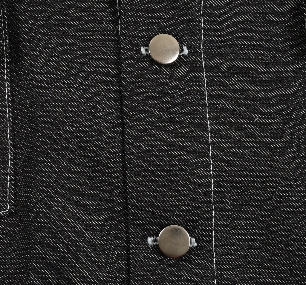 V. William's Raw Denim Cropped Vest
