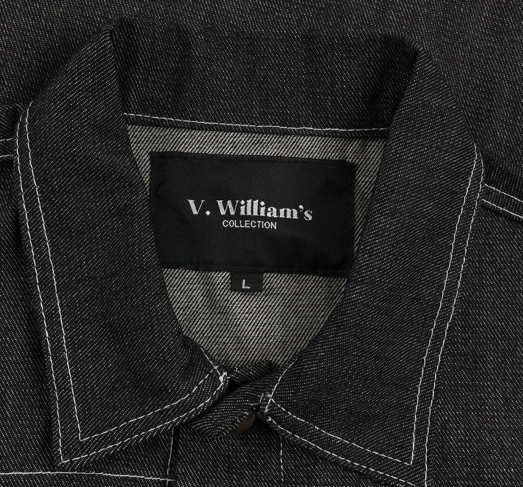V. William's Raw Denim Cropped Vest