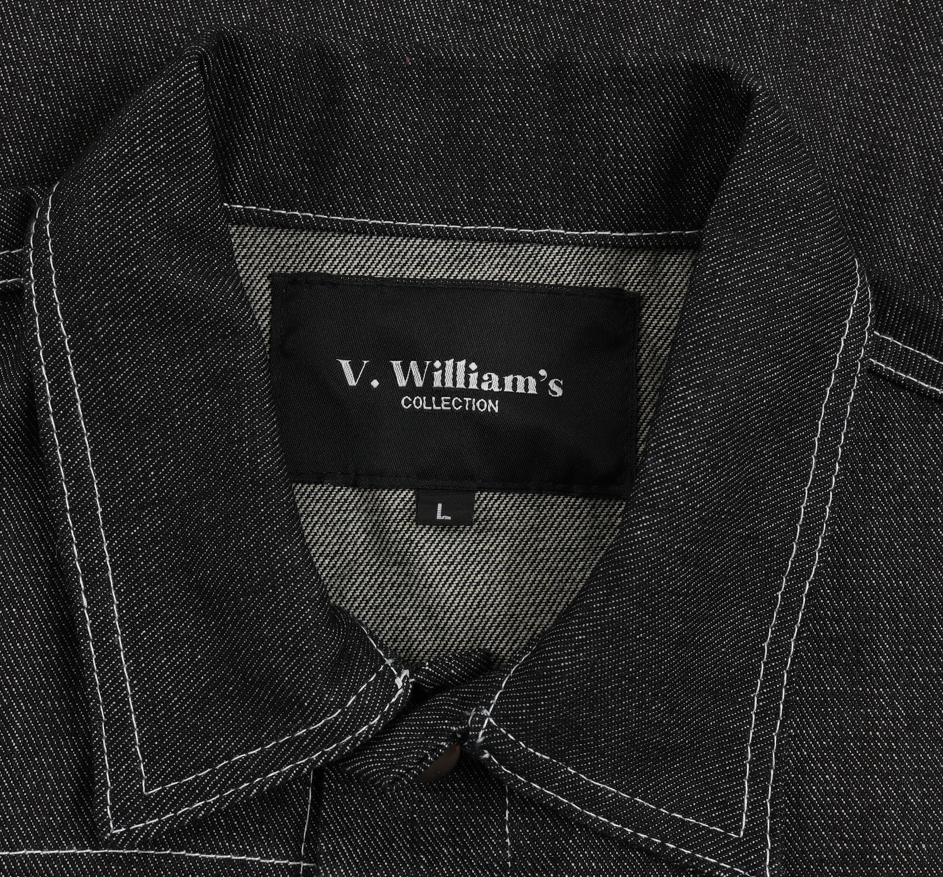 V. William's Raw Denim Cropped Vest