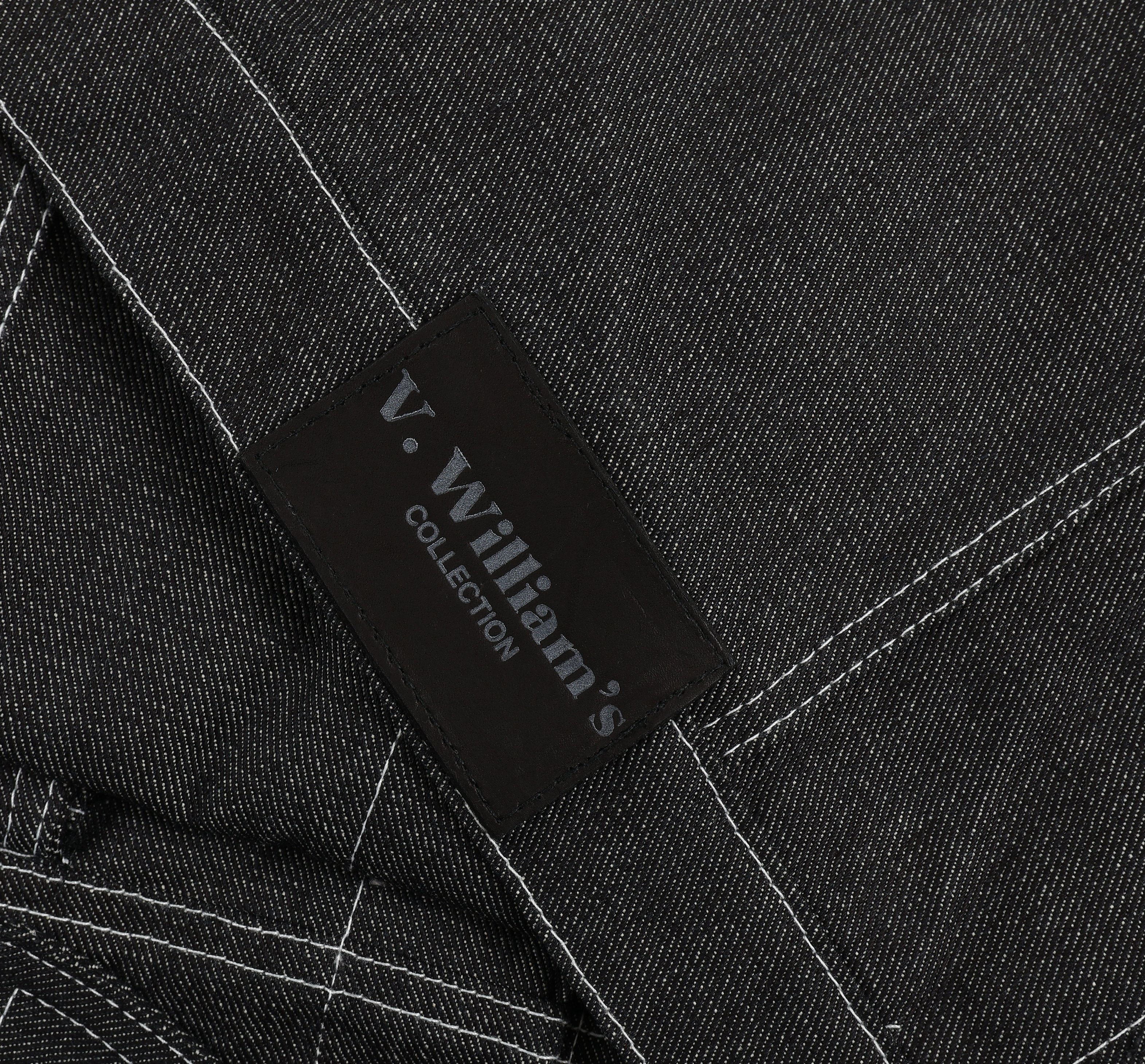 V. William's Raw Denim Cropped Vest