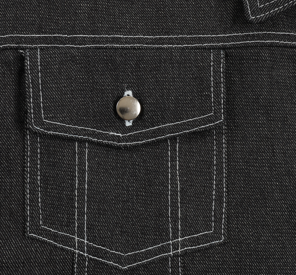 V. William's Raw Denim Cropped Vest