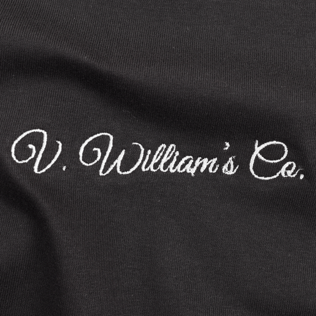 V. William's Signature Embroidered Boxy Cropped T-Shirt