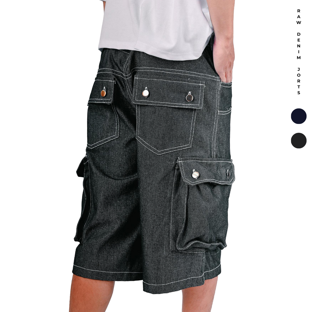 V. William's Raw Denim 6 Pocket Jorts