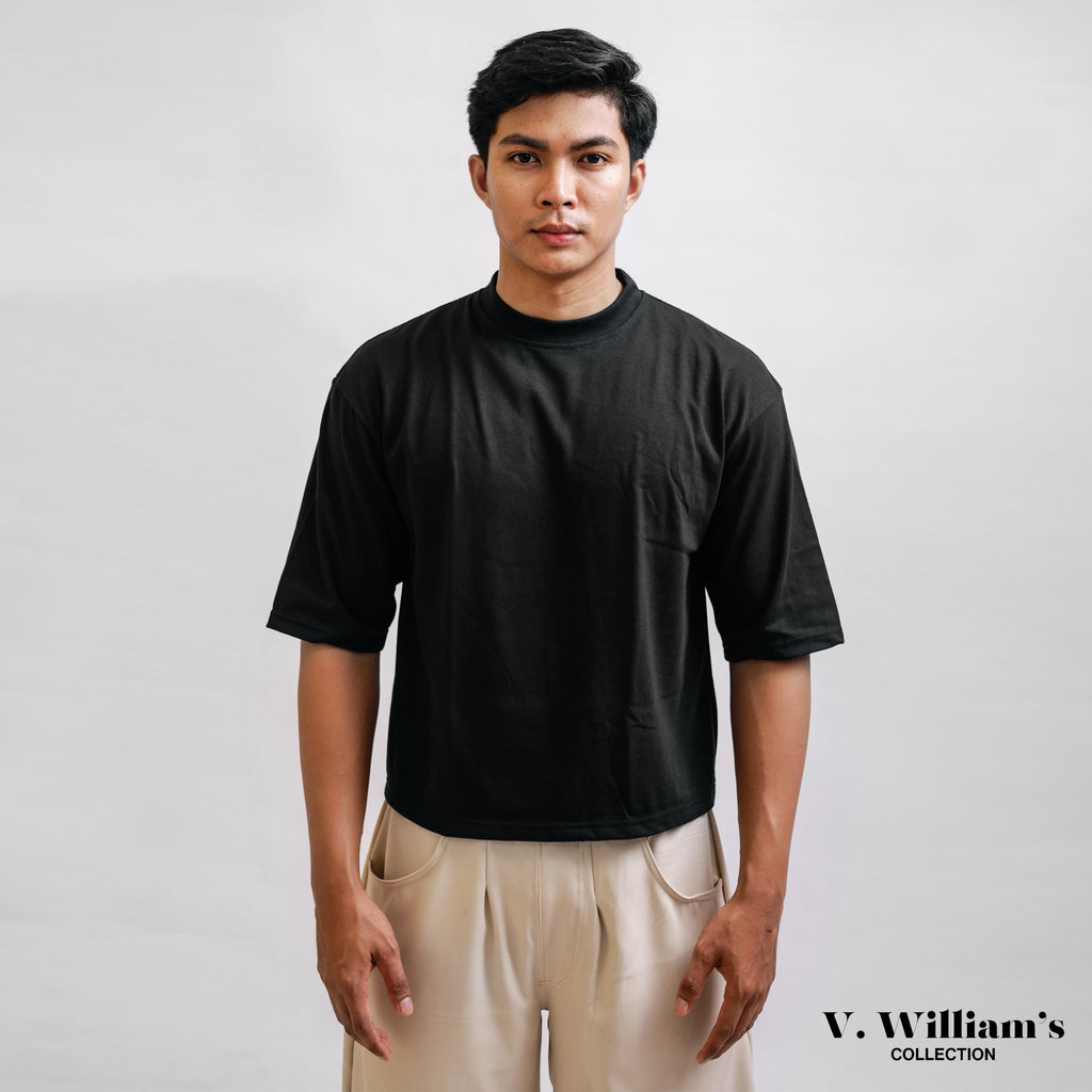 V. William's Premium Heavy Cotton Boxy Cropped T-Shirt