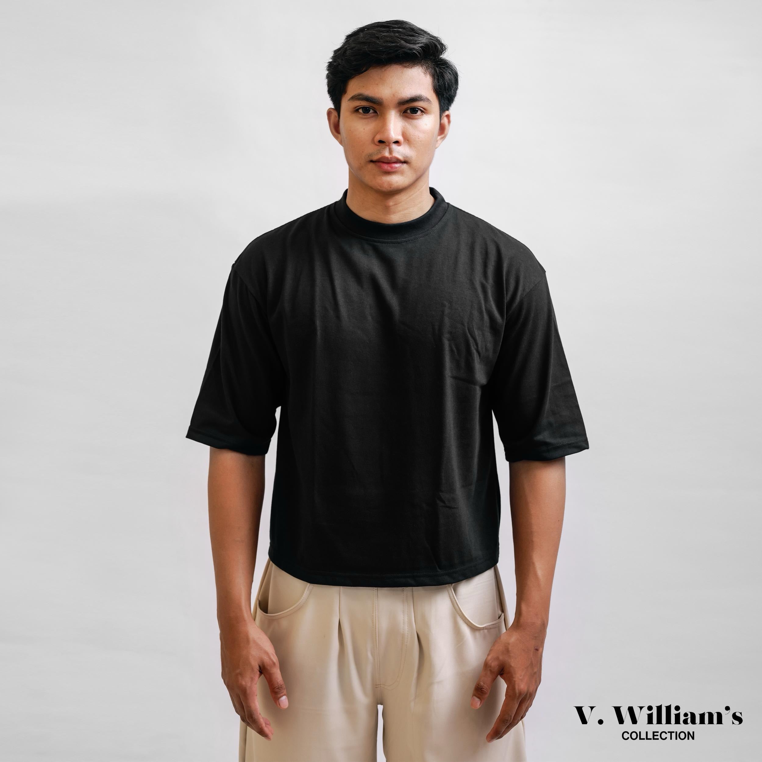 V. William's Premium Heavy Cotton Boxy Cropped T-Shirt