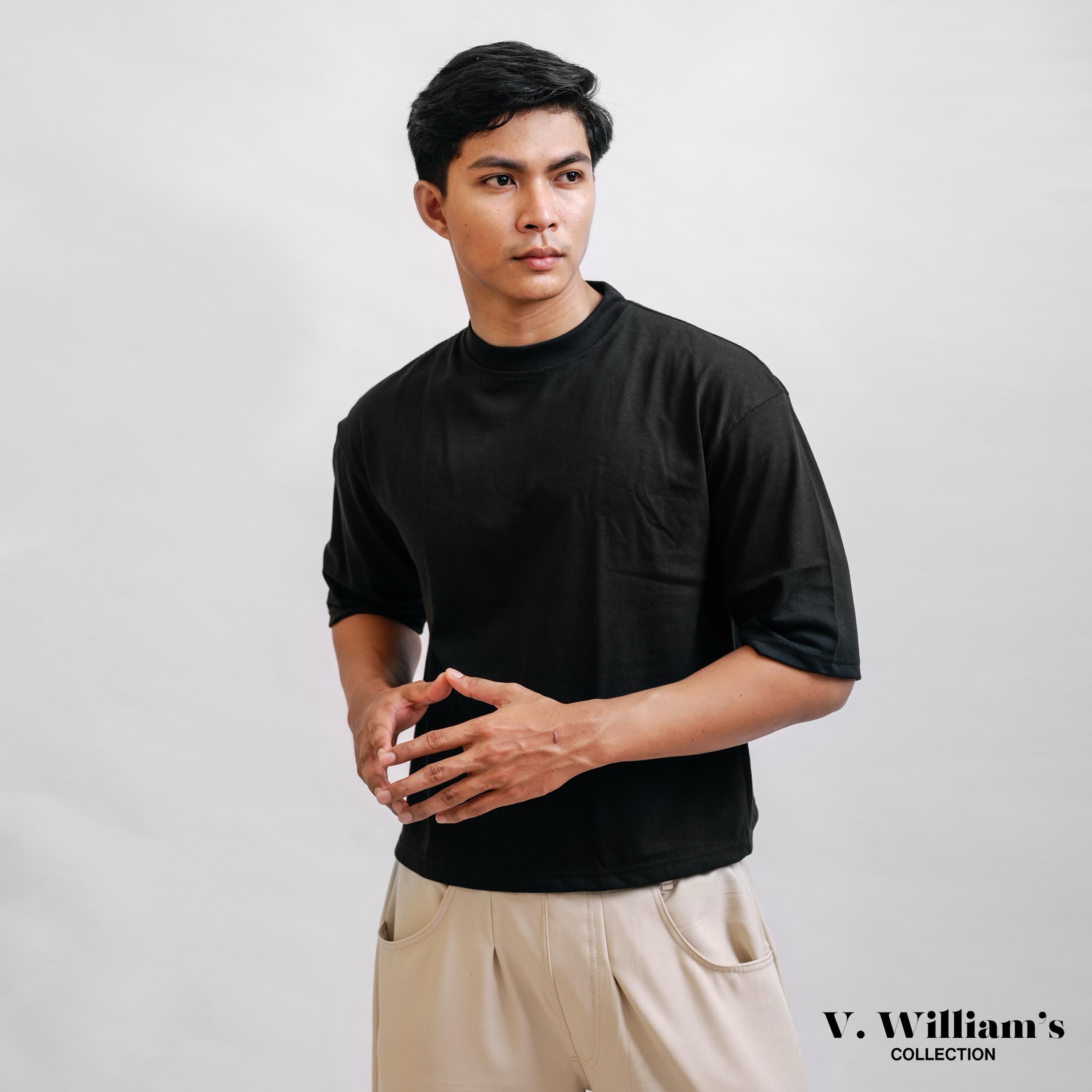 V. William's Premium Heavy Cotton Boxy Cropped T-Shirt