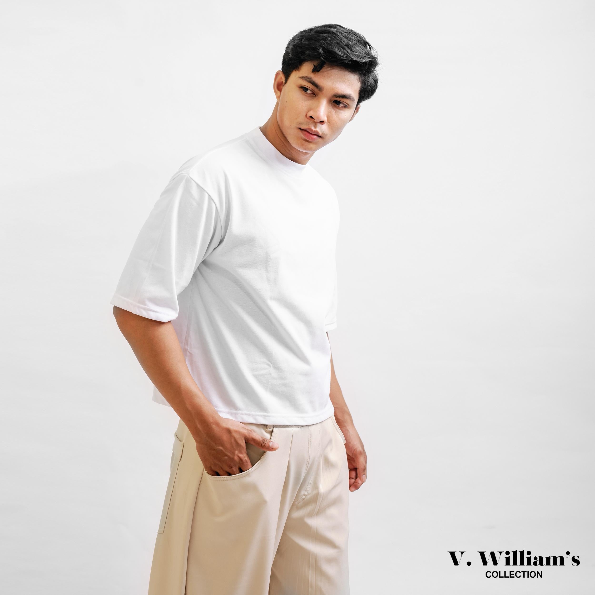 V. William's Premium Heavy Cotton Boxy Cropped T-Shirt