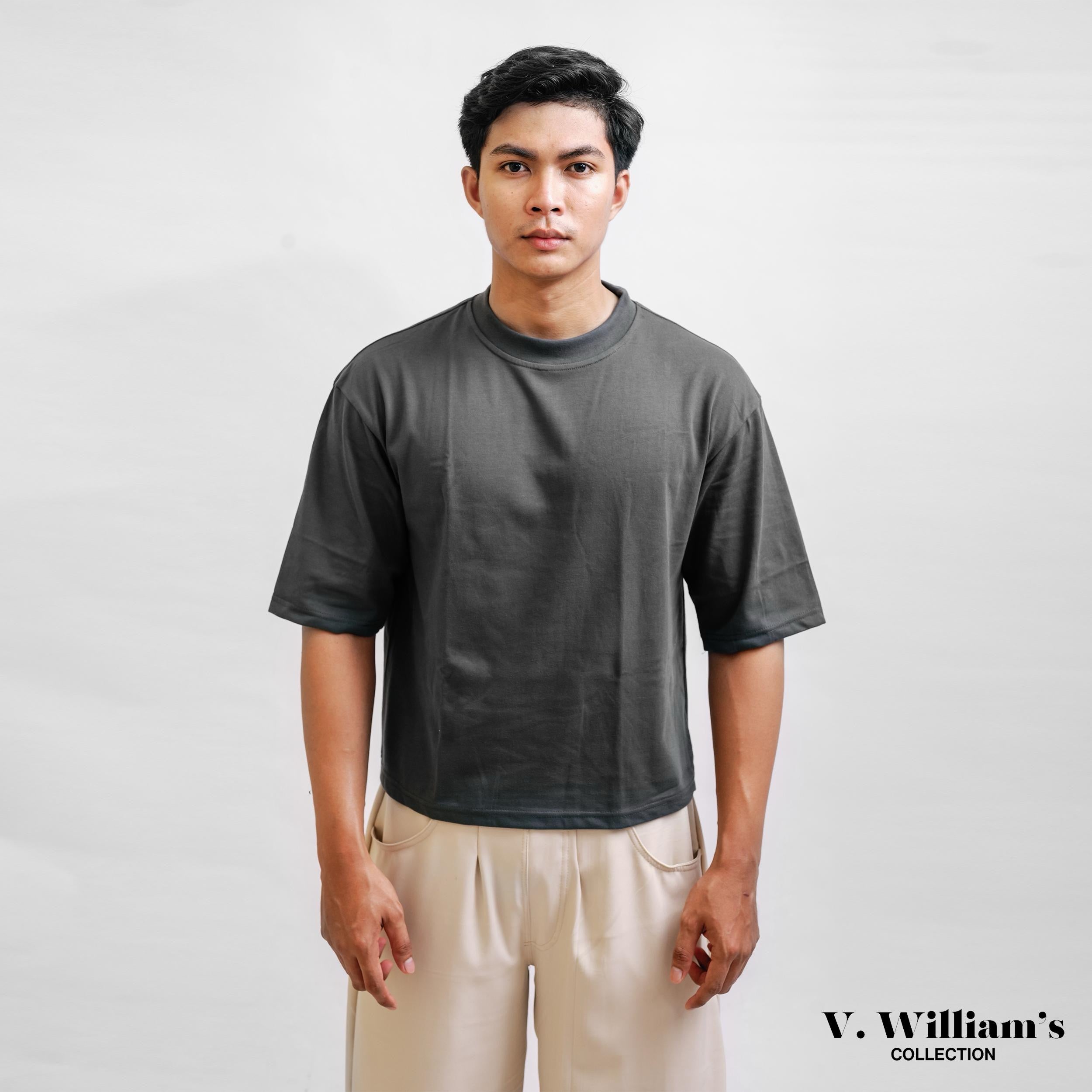 V. William's Premium Heavy Cotton Boxy Cropped T-Shirt