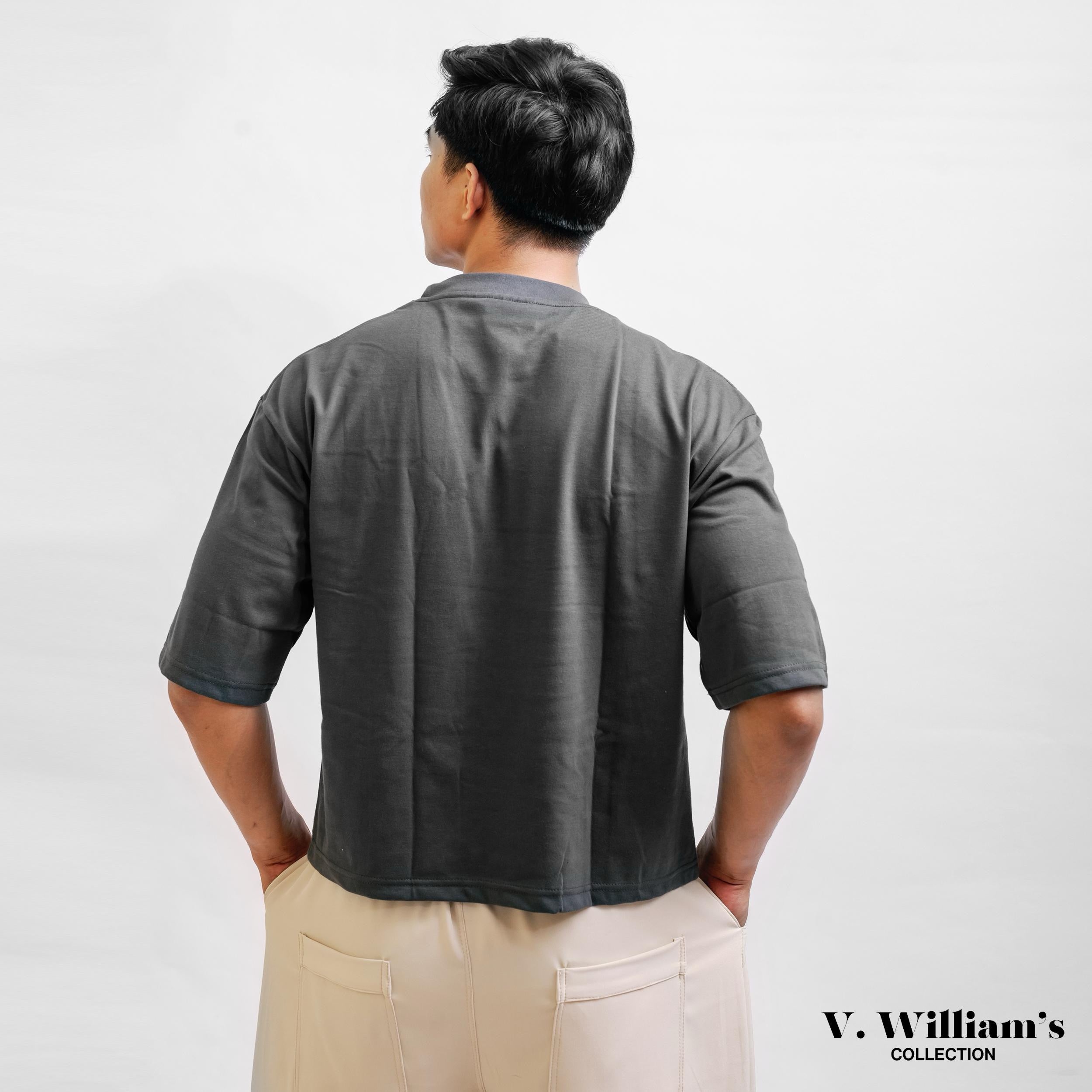 V. William's Premium Heavy Cotton Boxy Cropped T-Shirt