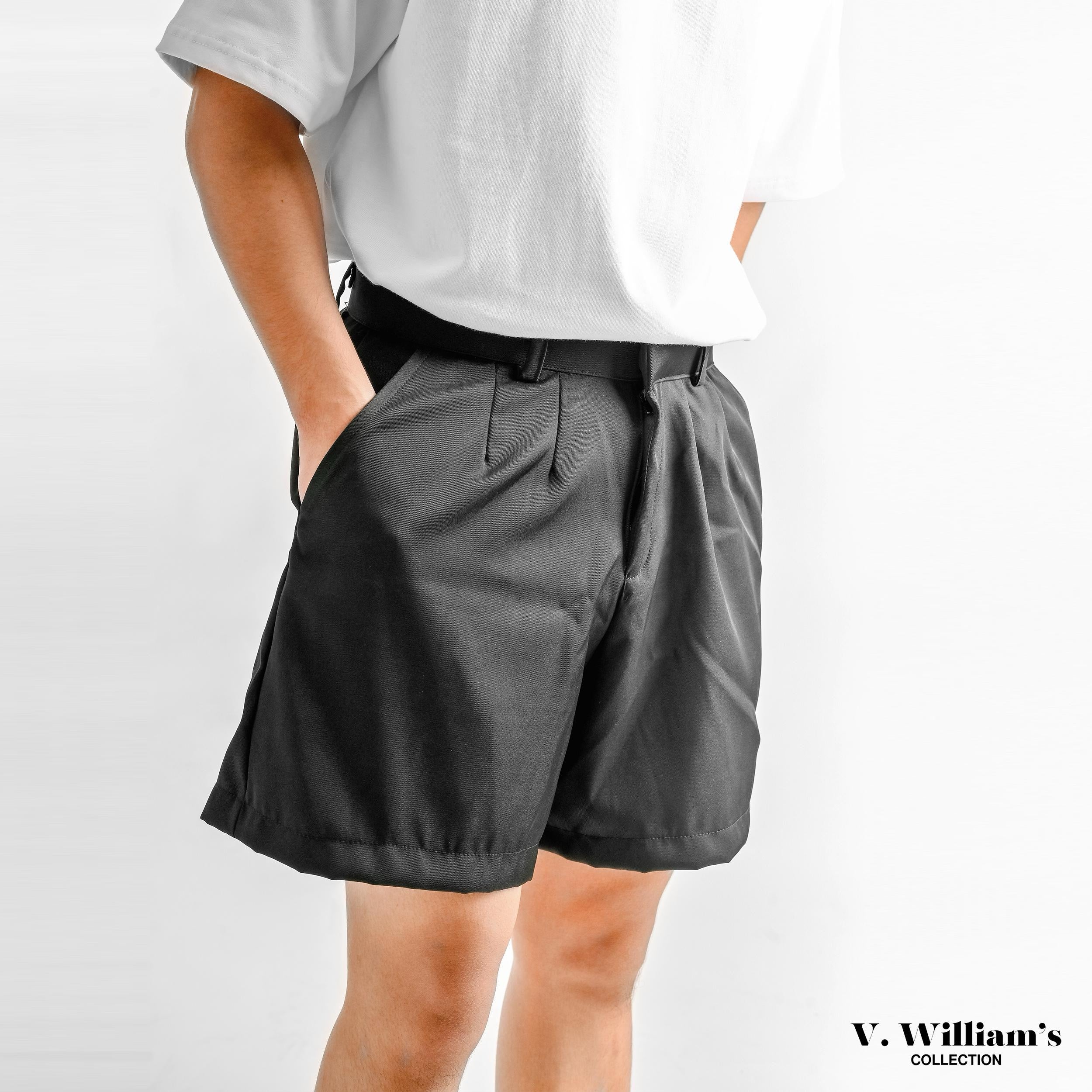 V. William's Premium High Waisted Pleated Shorts
