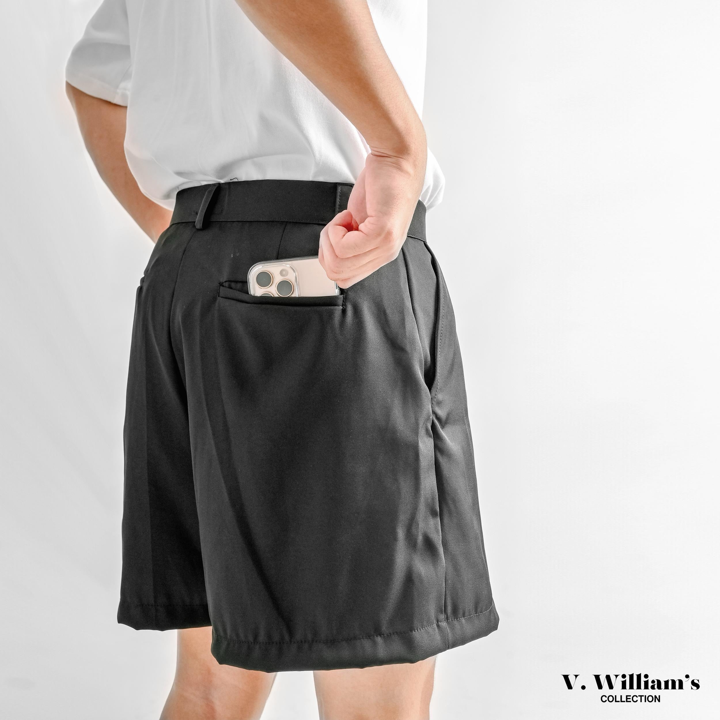 V. William's Premium High Waisted Pleated Shorts