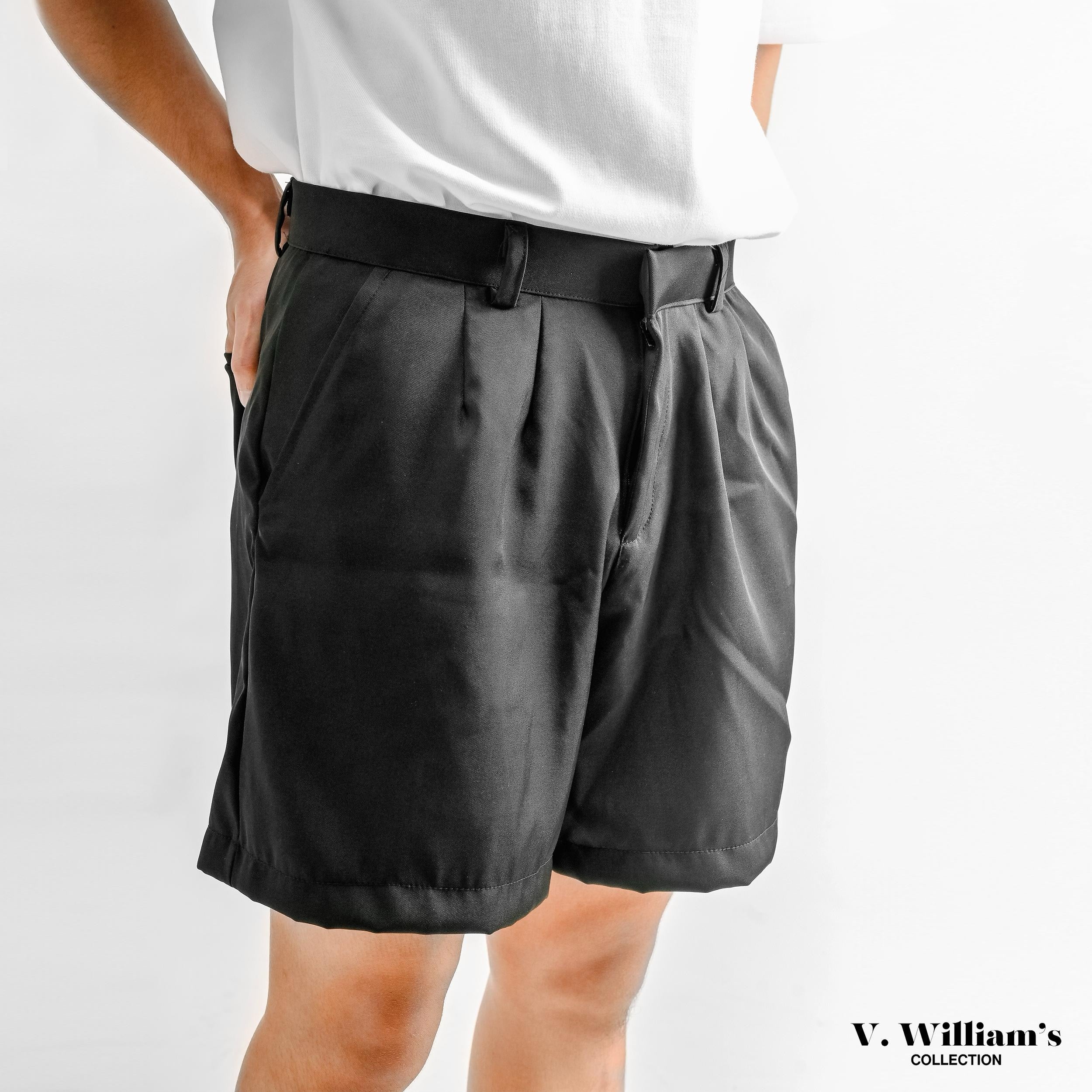 V. William's Premium High Waisted Pleated Shorts