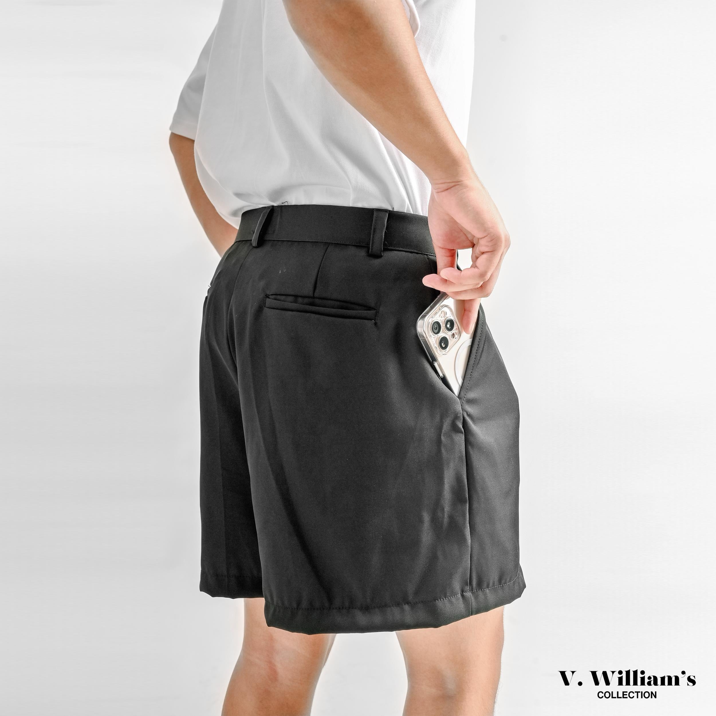 V. William's Premium High Waisted Pleated Shorts