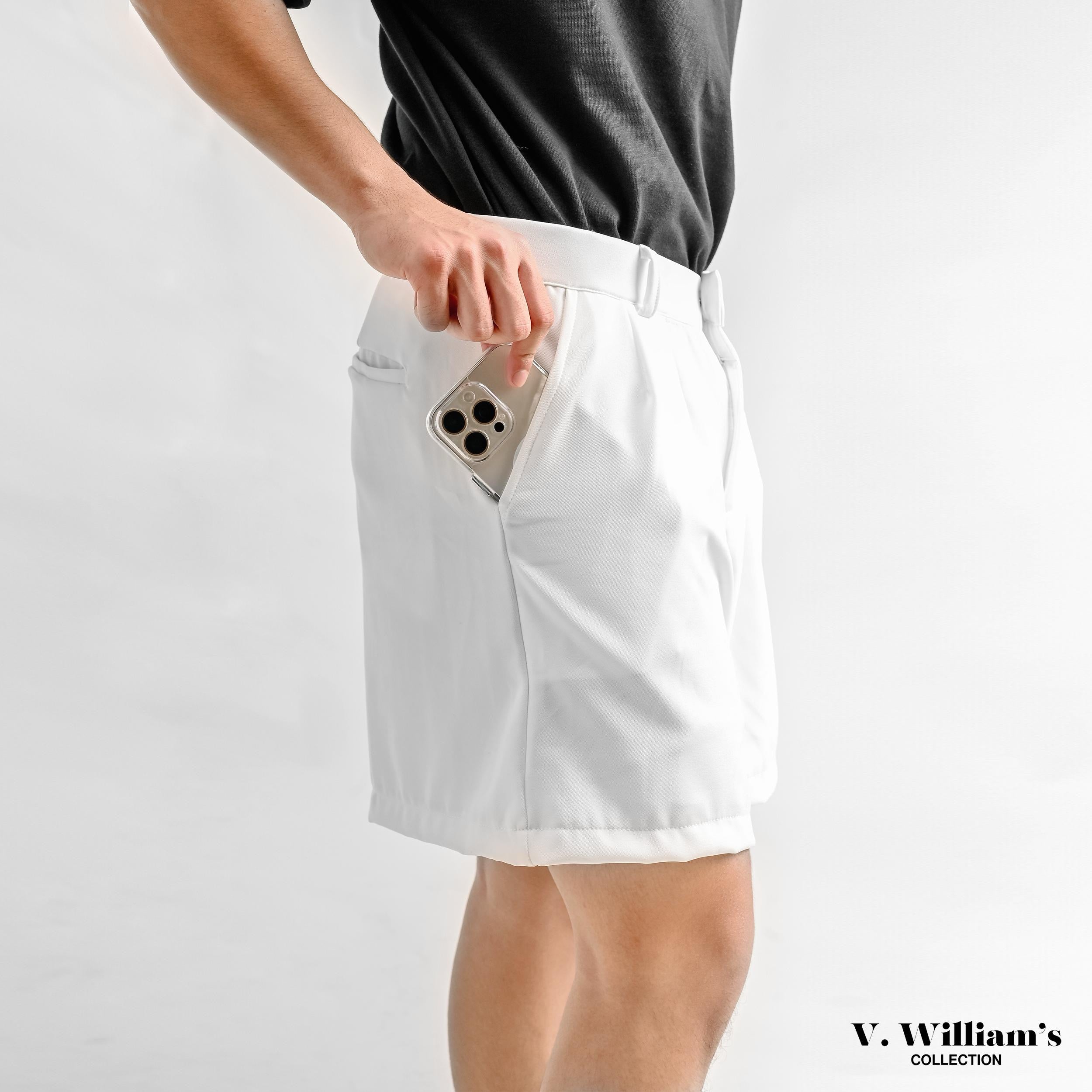 V. William's Premium High Waisted Pleated Shorts