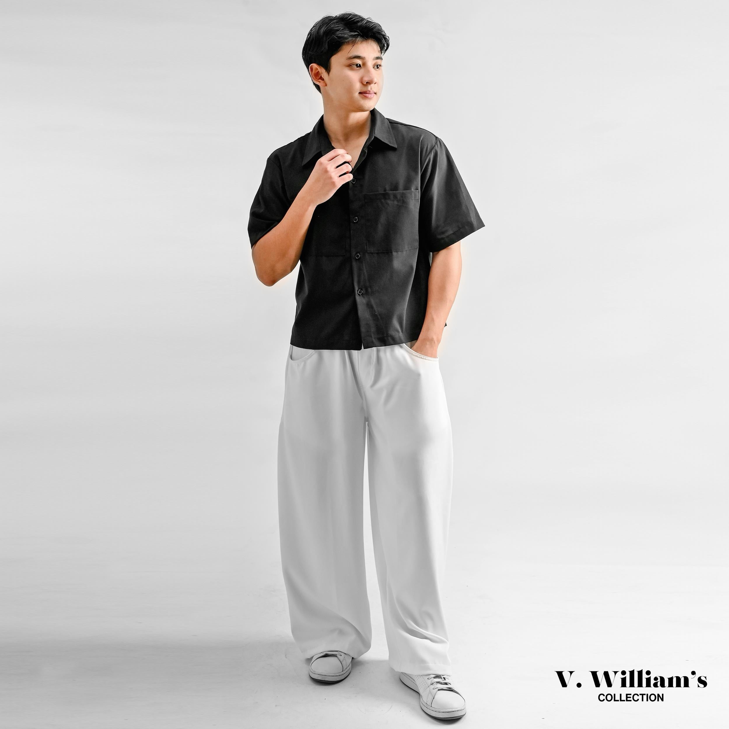V. William's Premium Boxy Cropped Polo