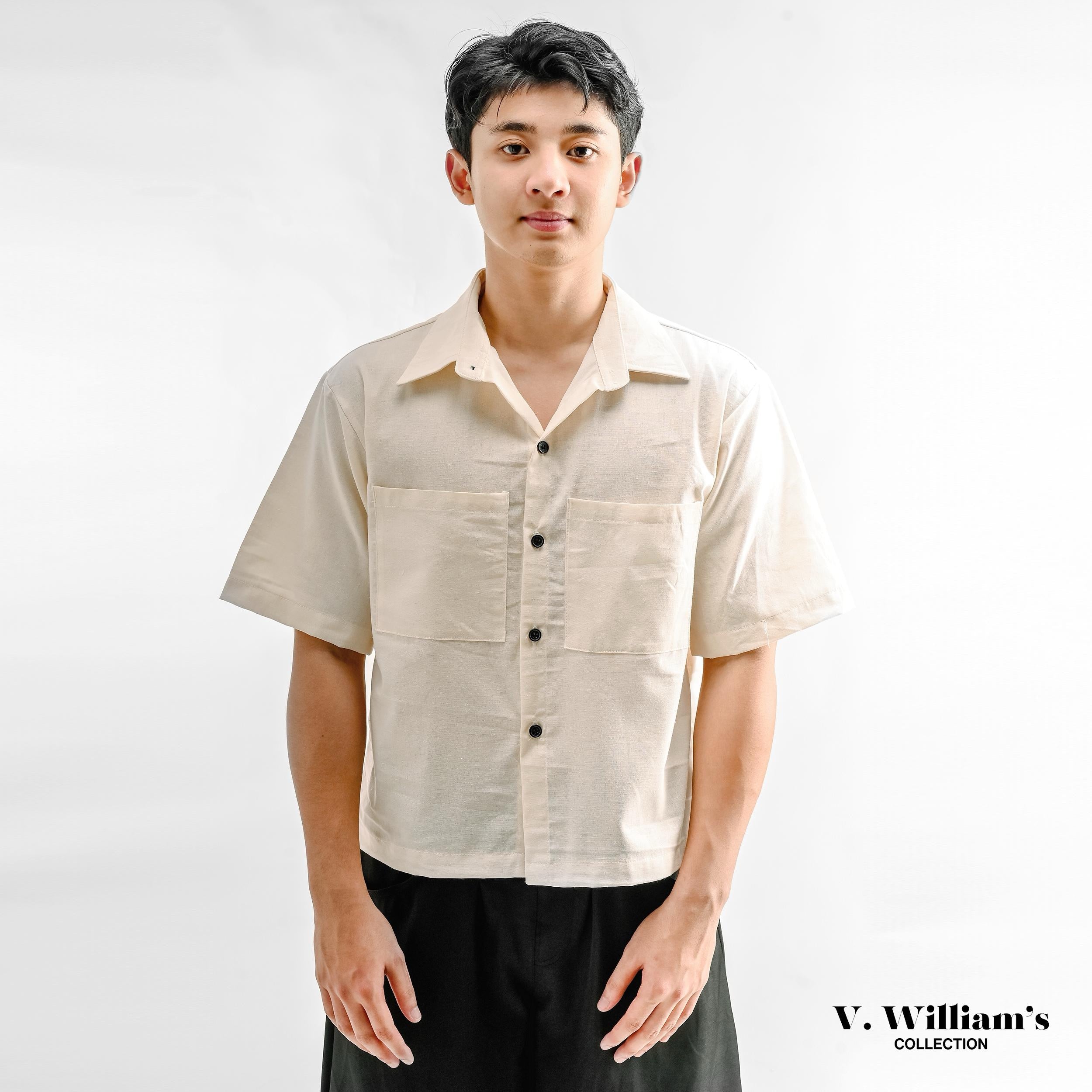 V. William's Premium Boxy Cropped Polo