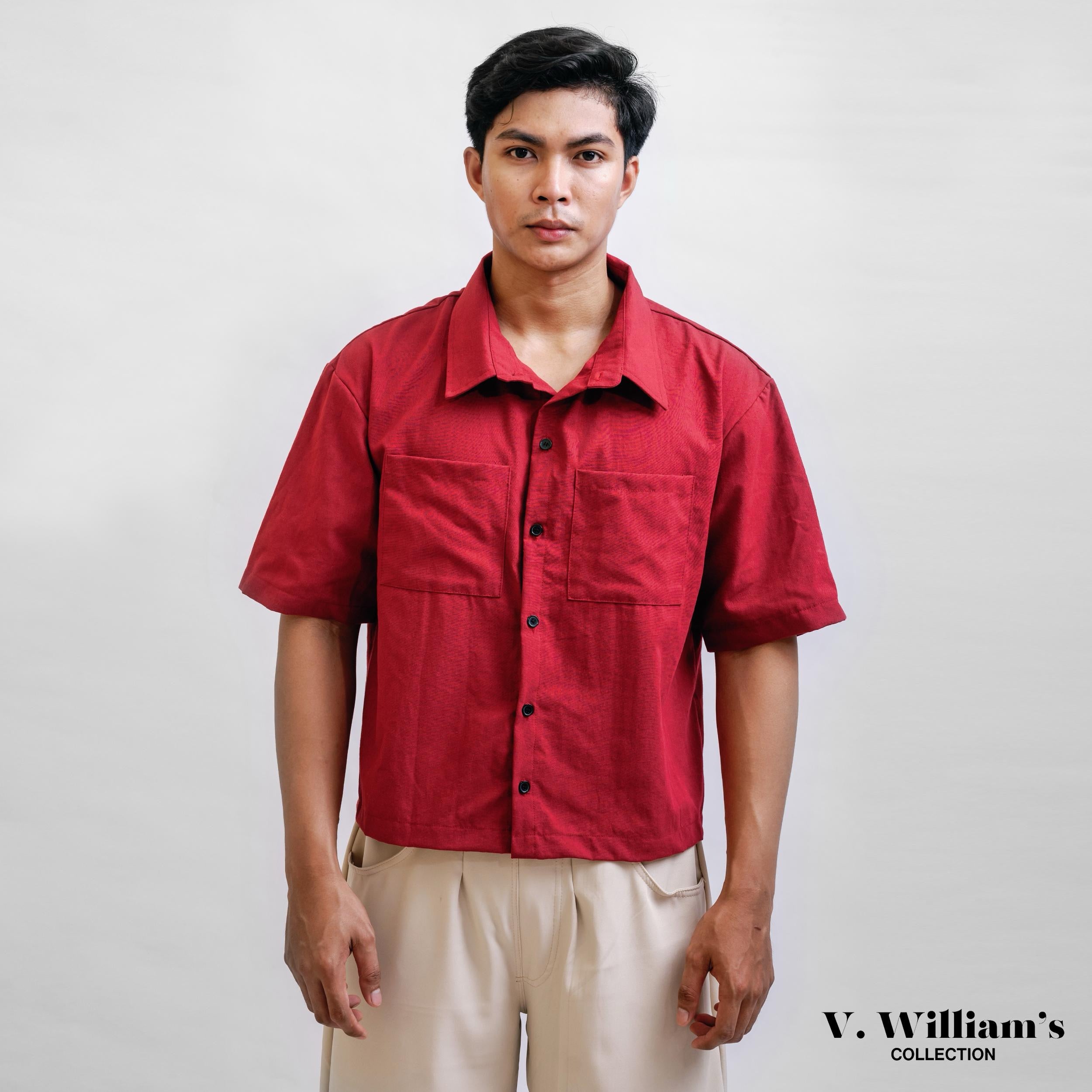 V. William's Premium Boxy Cropped Polo