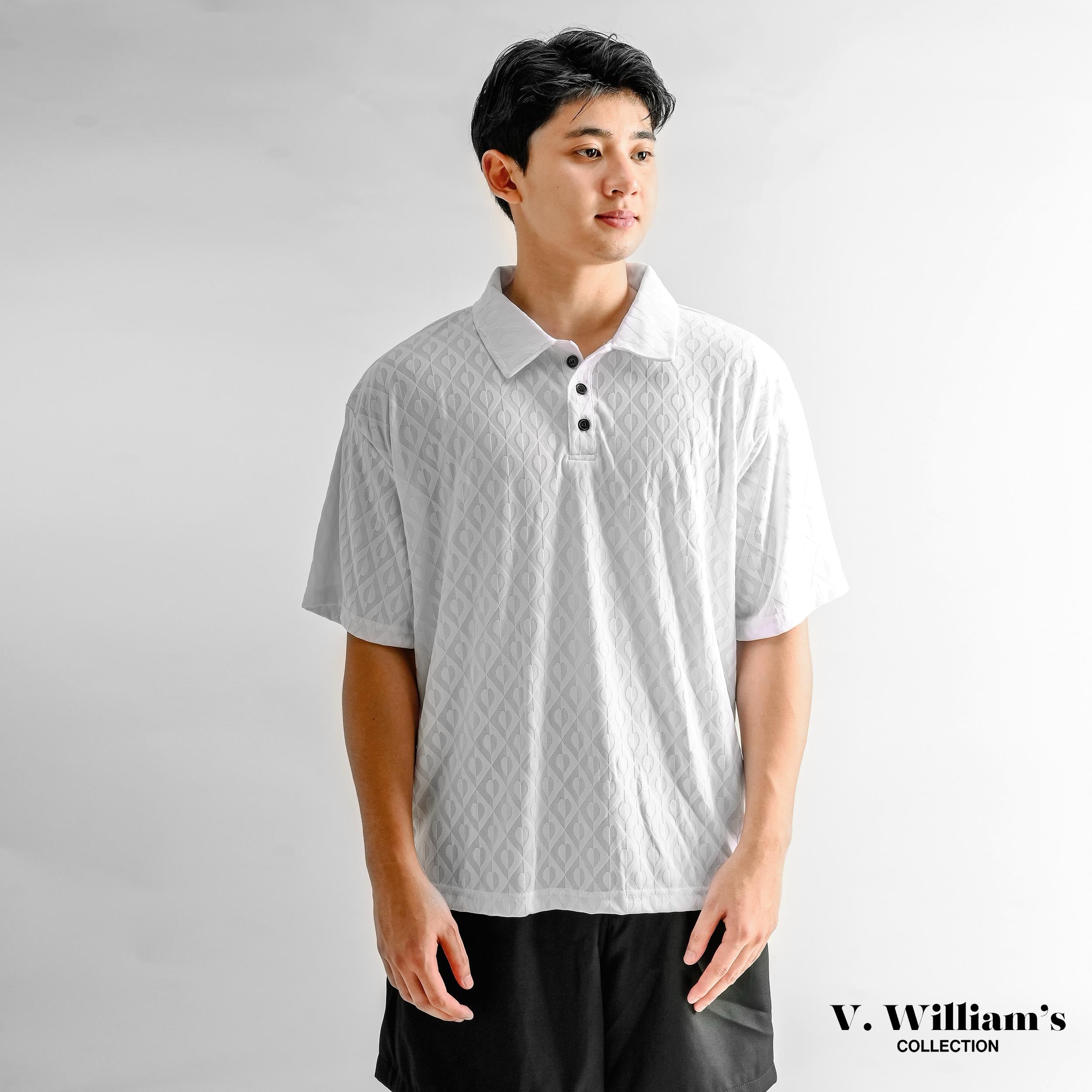 V. William's Premium Embossed Polo Shirt