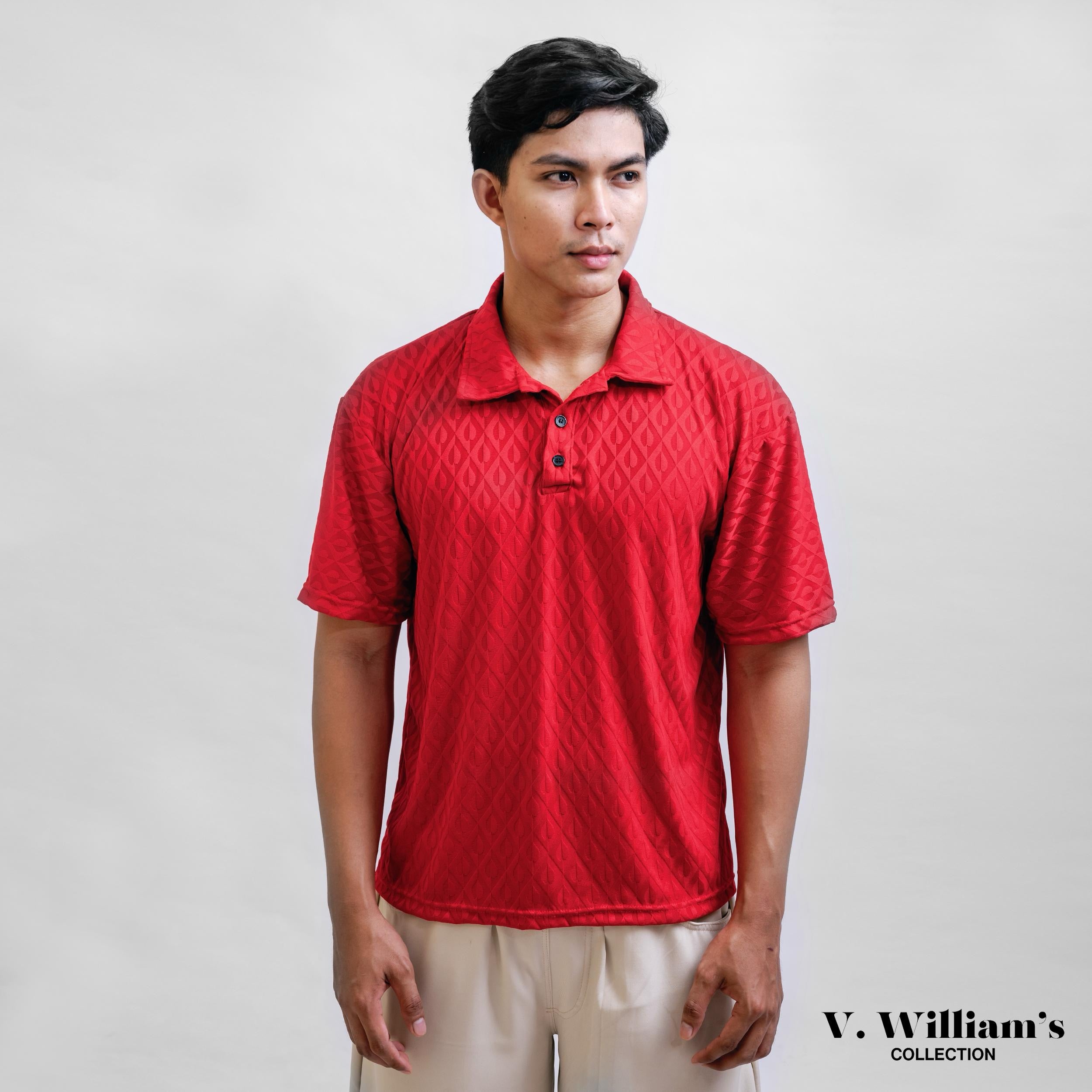V. William's Premium Embossed Polo Shirt