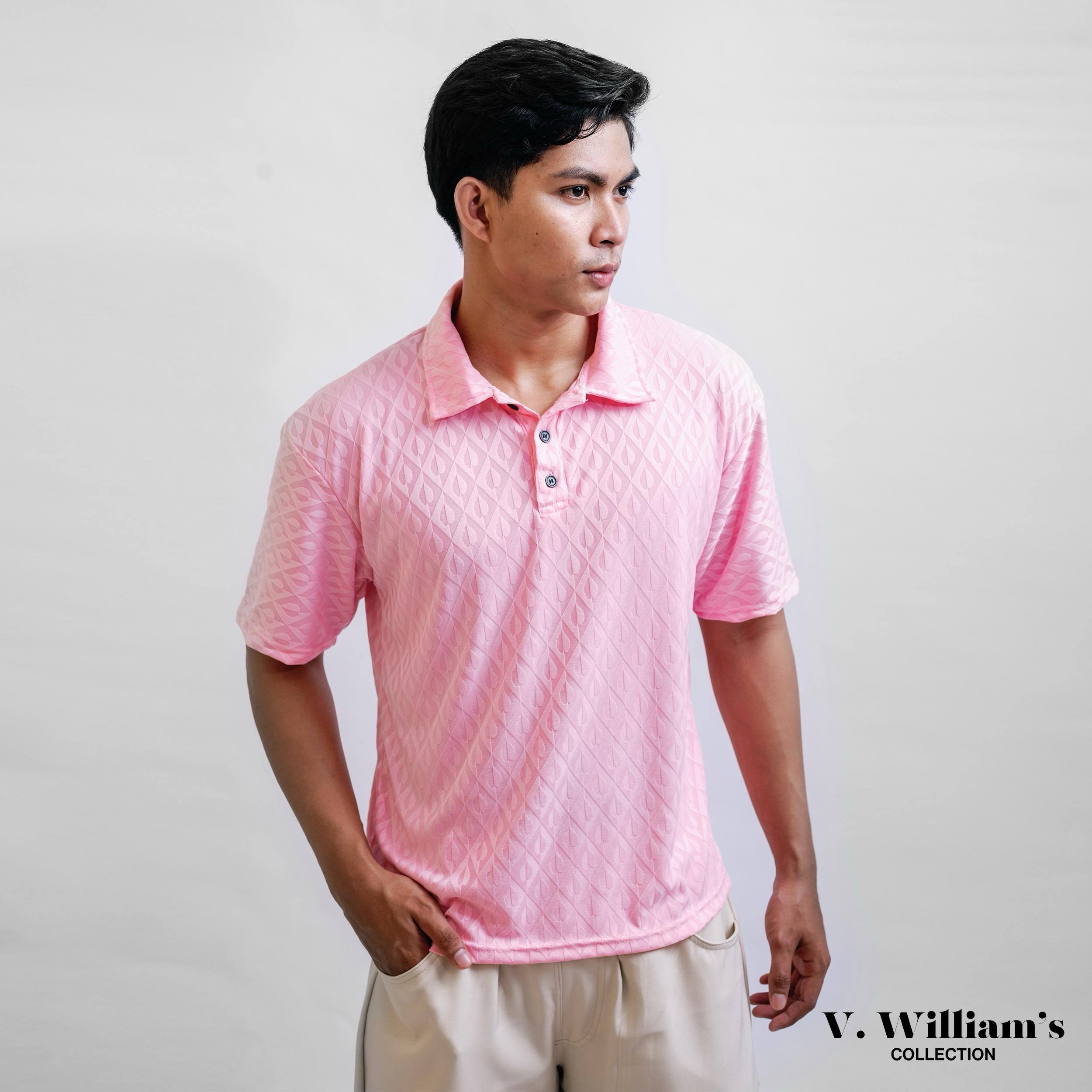 V. William's Premium Embossed Polo Shirt