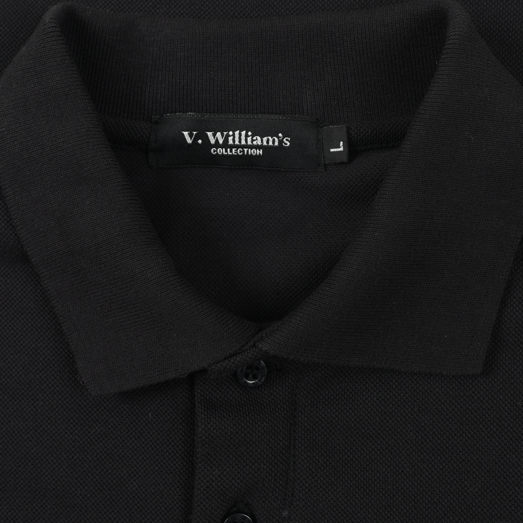V. William's Signature Embroidered Petit Piqué Polo-Shirt