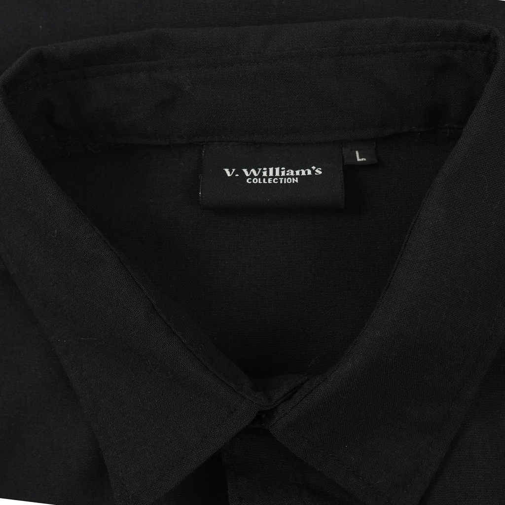 V. William's Cotton Linen Longsleeve Polo