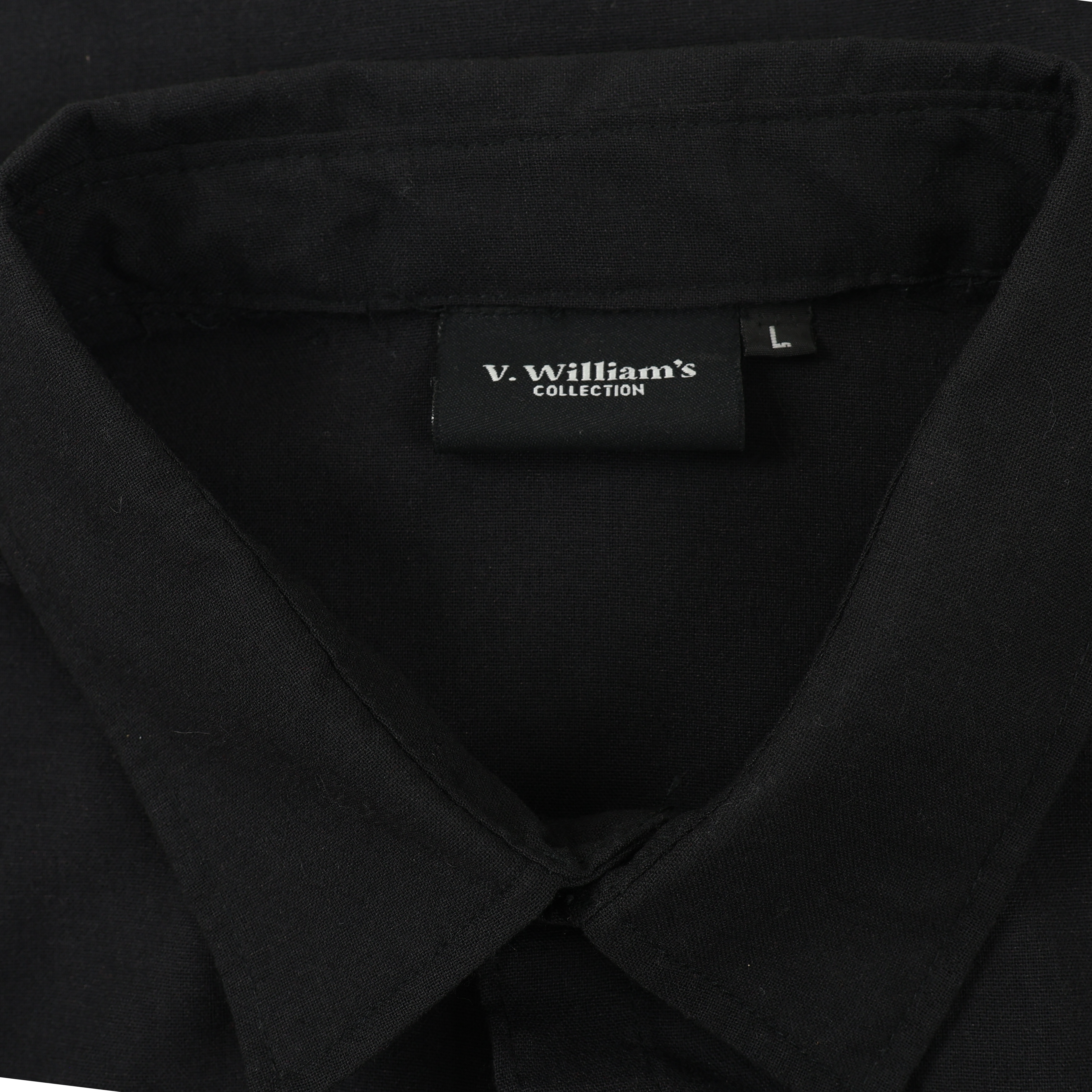 V. William's Cotton Linen Longsleeve Polo
