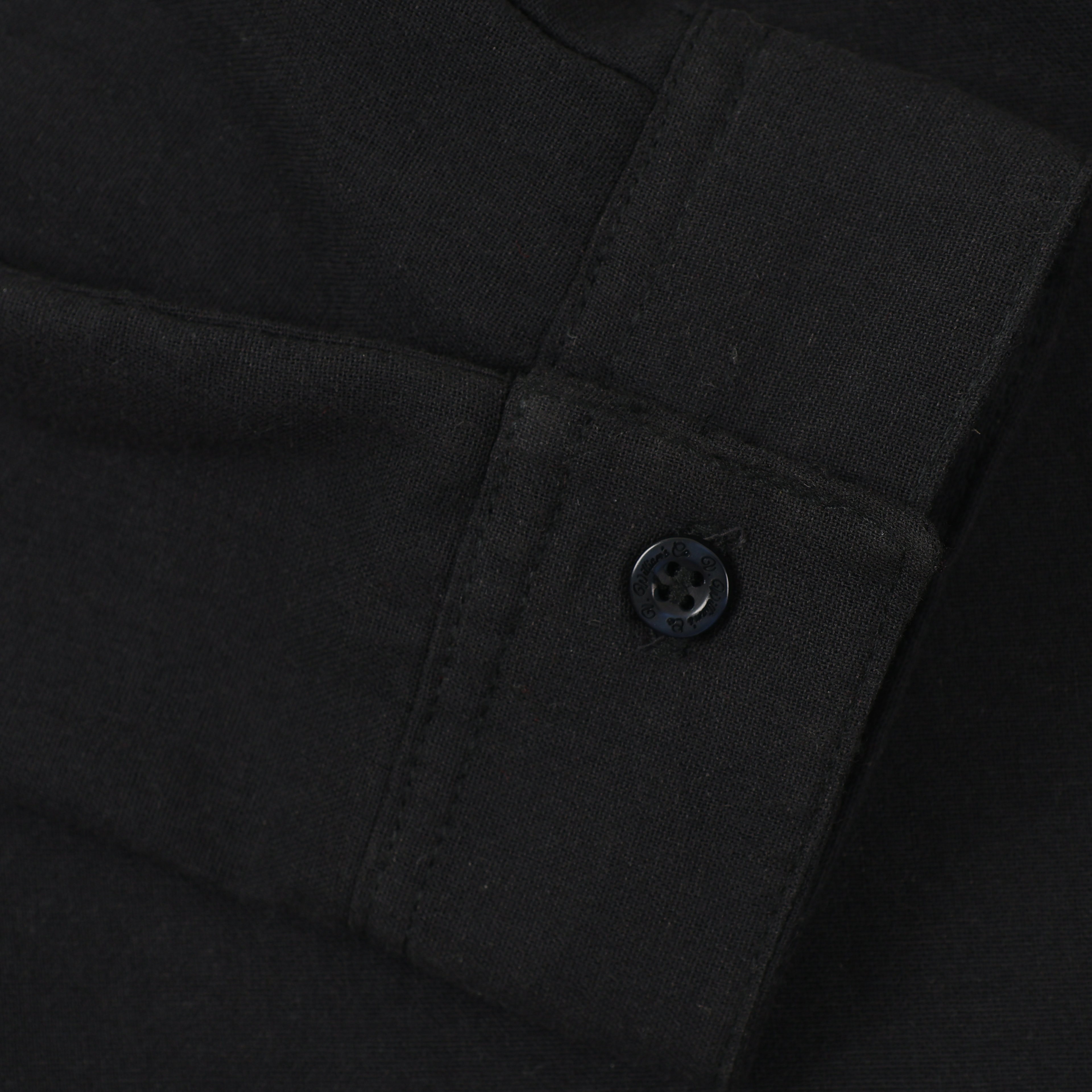 V. William's Cotton Linen Longsleeve Polo