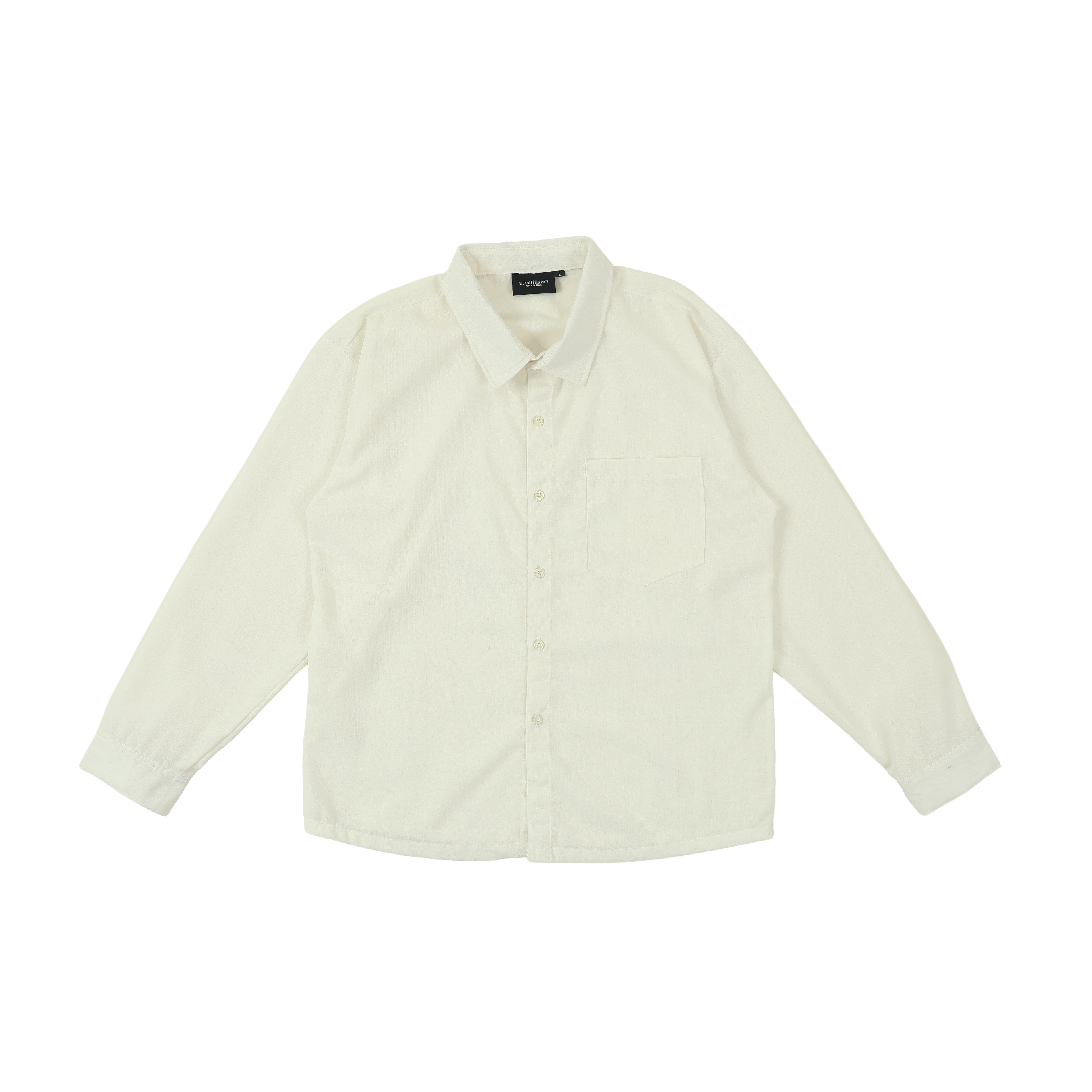 V. William's Cotton Linen Longsleeve Polo