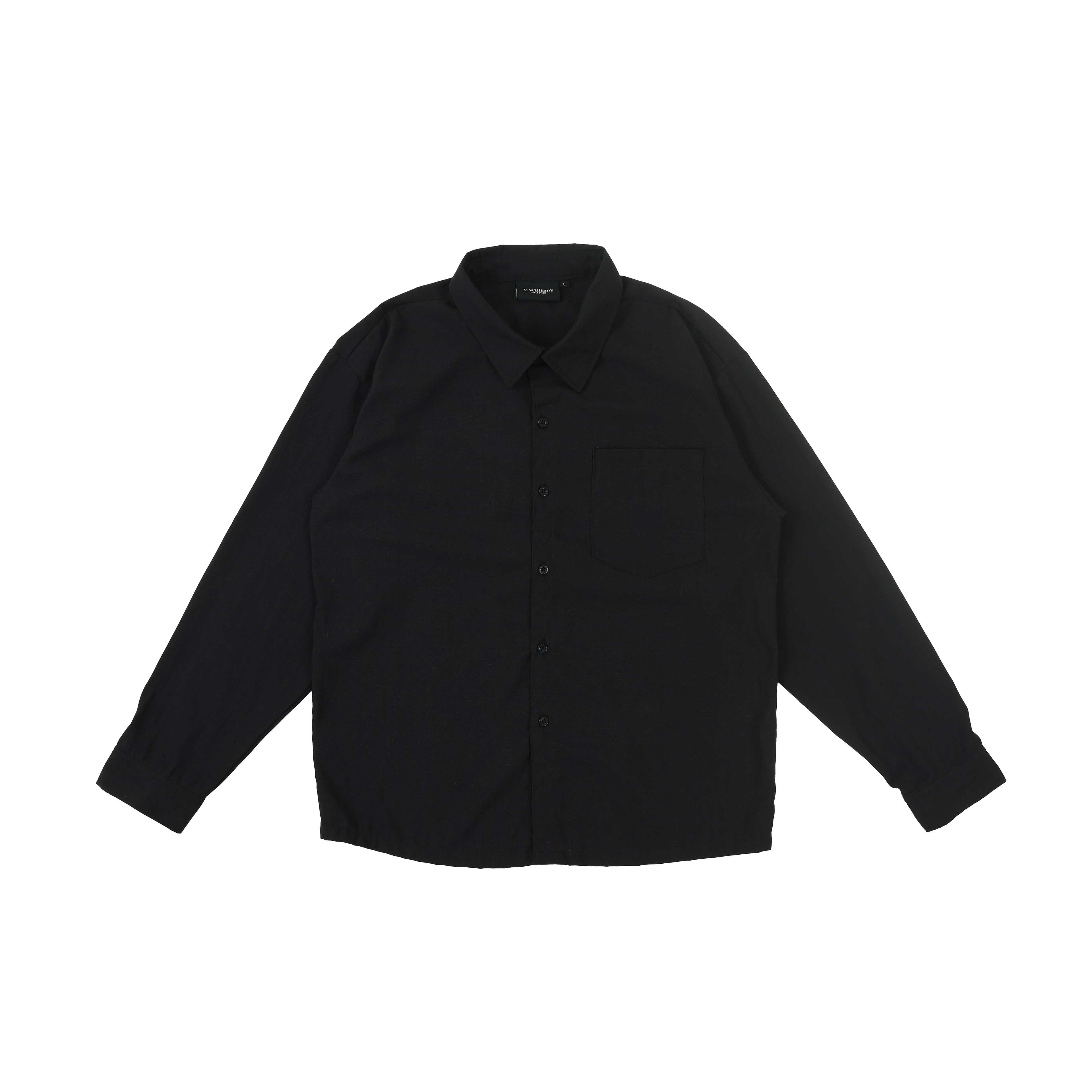 V. William's Cotton Linen Longsleeve Polo