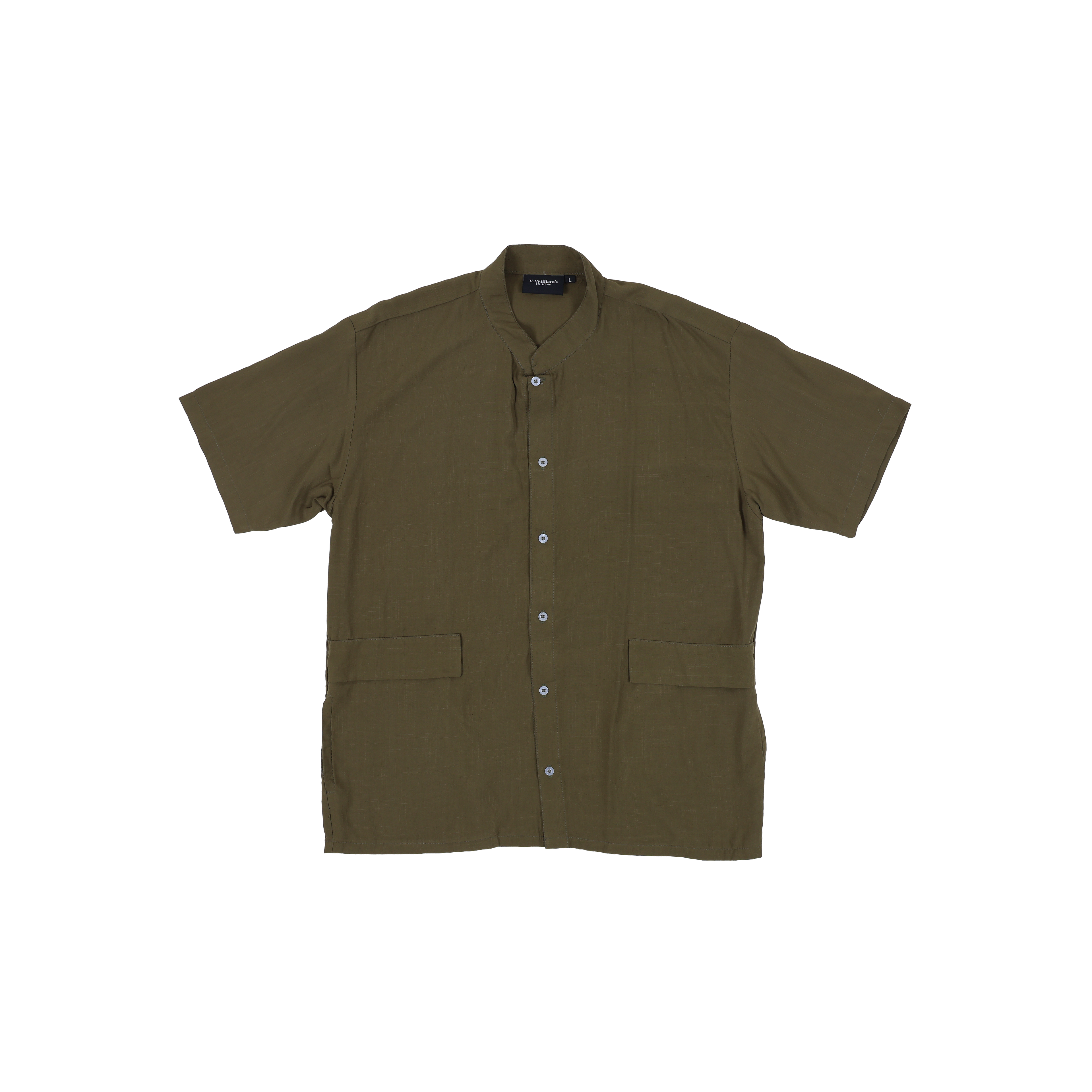 V. William's Mandarine Polo Chinese Collar Button Down