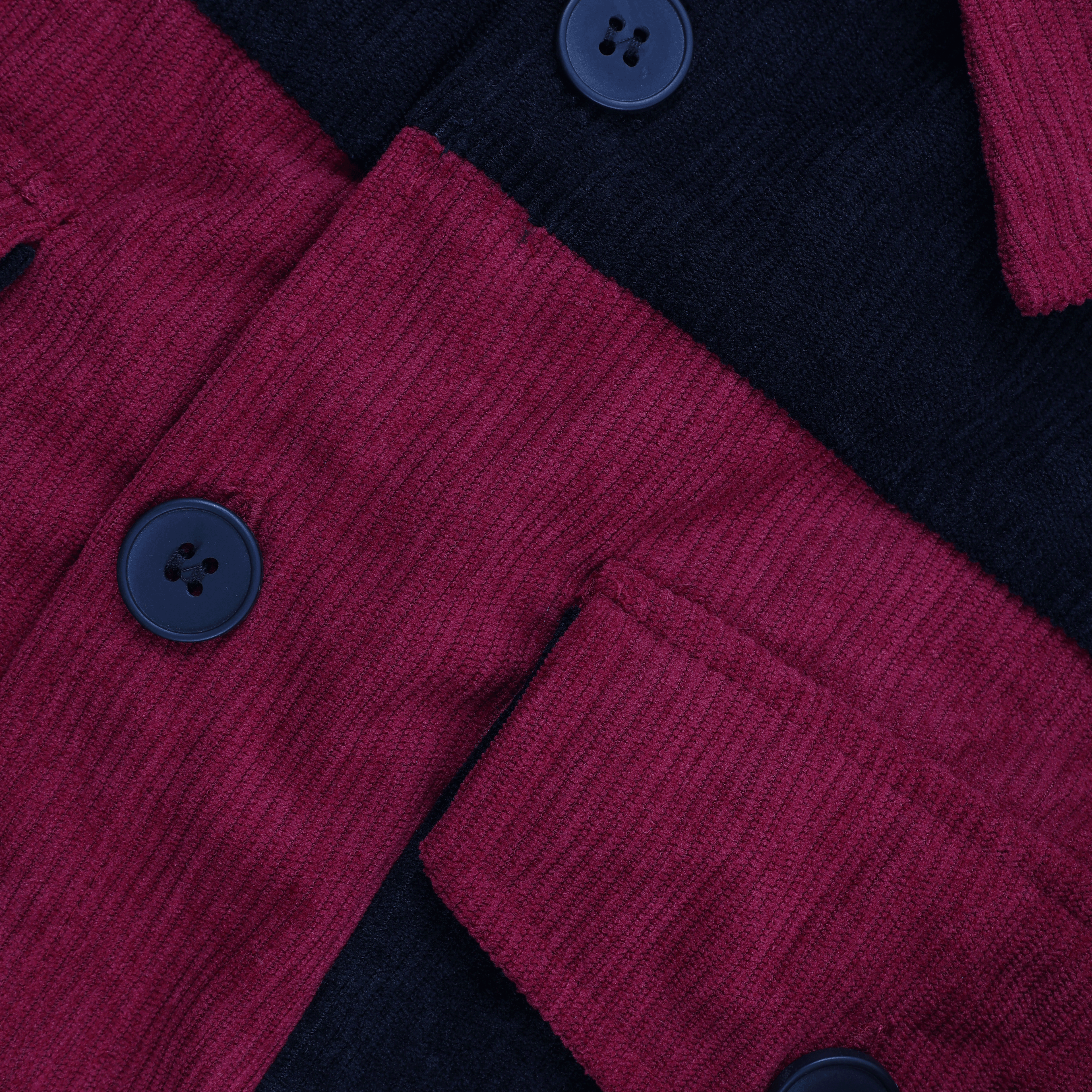 V. William's Curduroy Two-Tone Jacket Long Sleeves