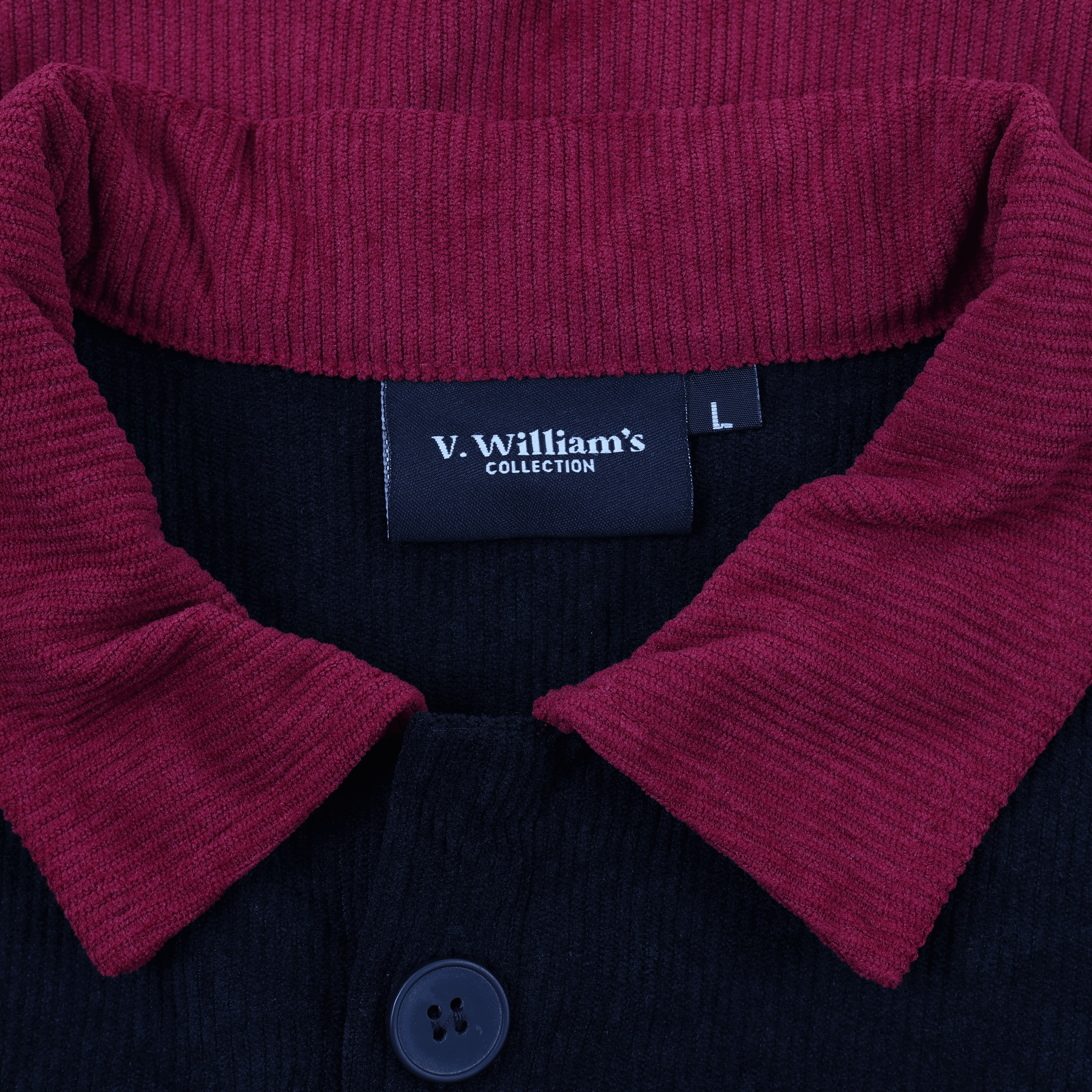 V. William's Curduroy Two-Tone Jacket Long Sleeves