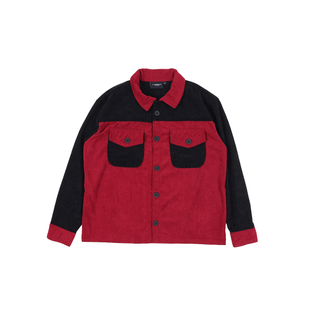 V. William's Curduroy Two-Tone Jacket Long Sleeves