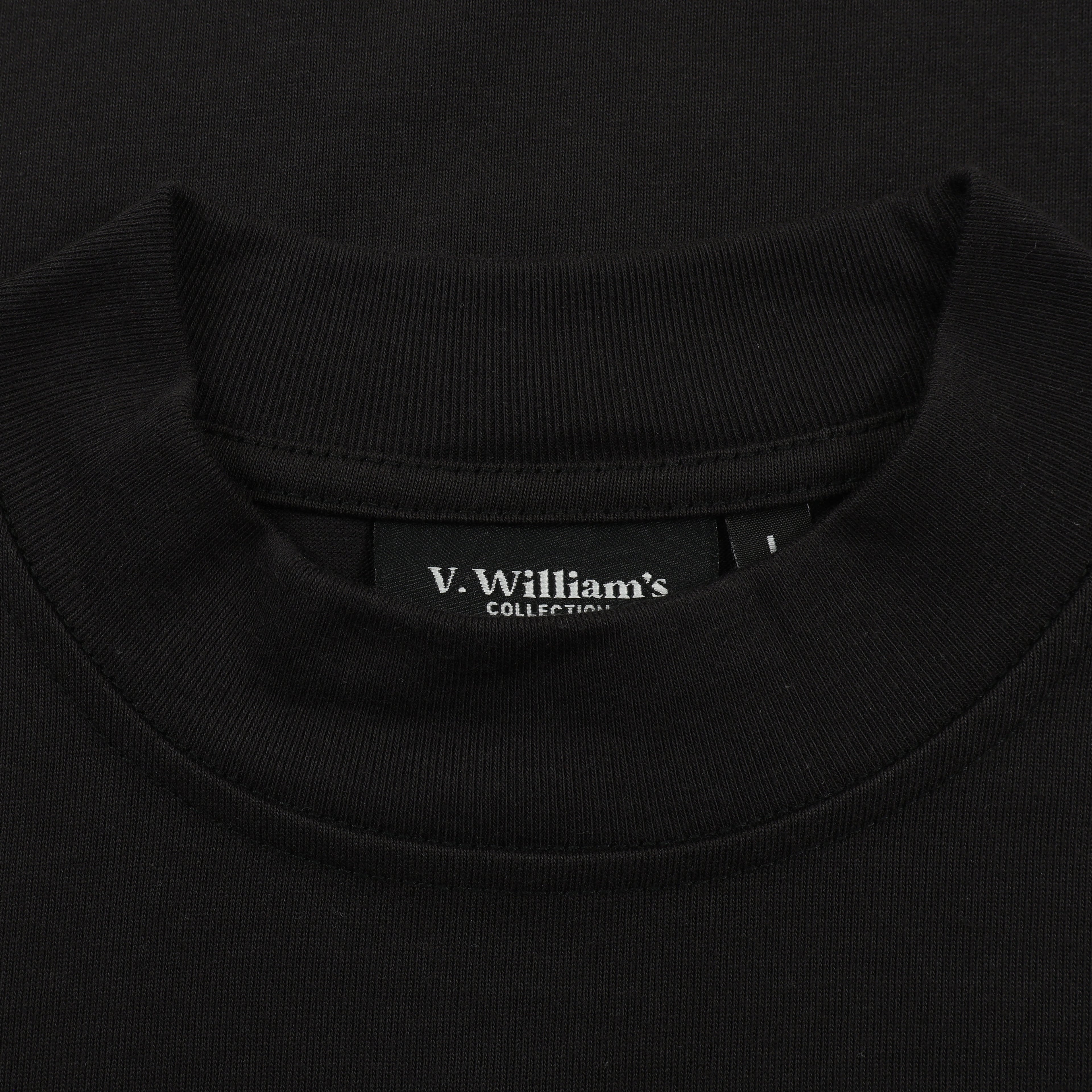 V. William's Heavy Cotton Mock Neck T-Shirt